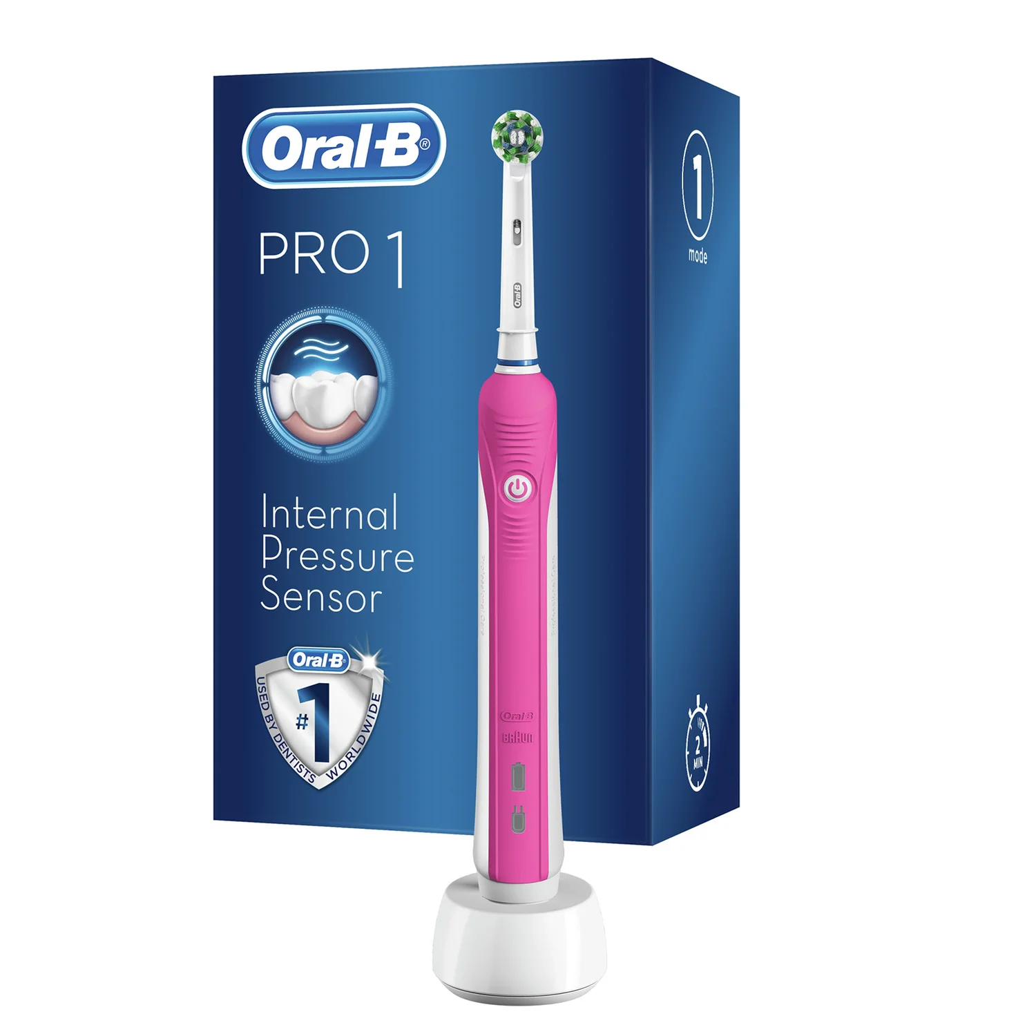 Oral B Pro 1 600 Electric Toothbrush - Pink