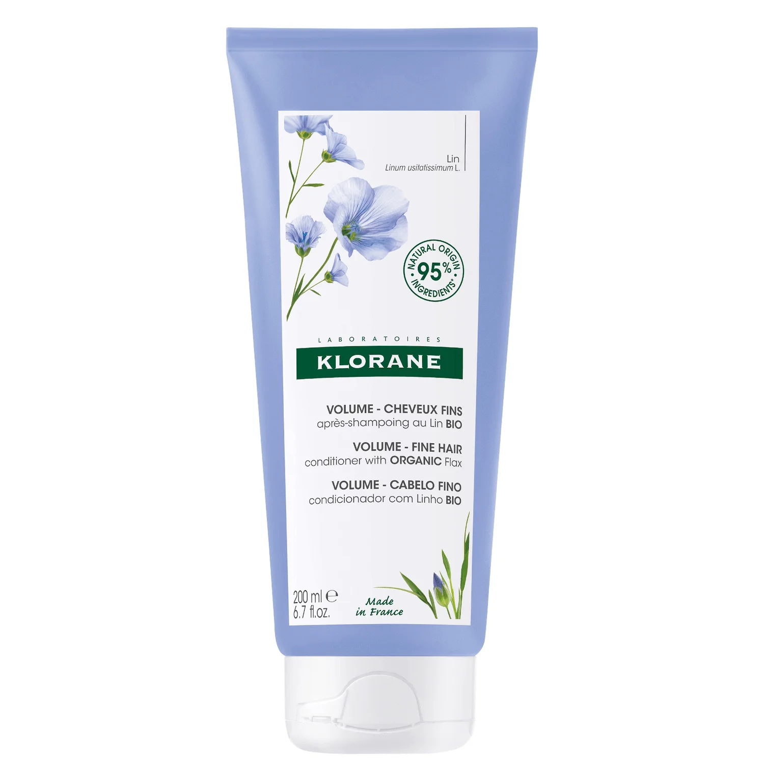KLORANE Volumising Conditioner with Organic Flax Fibre for Fine