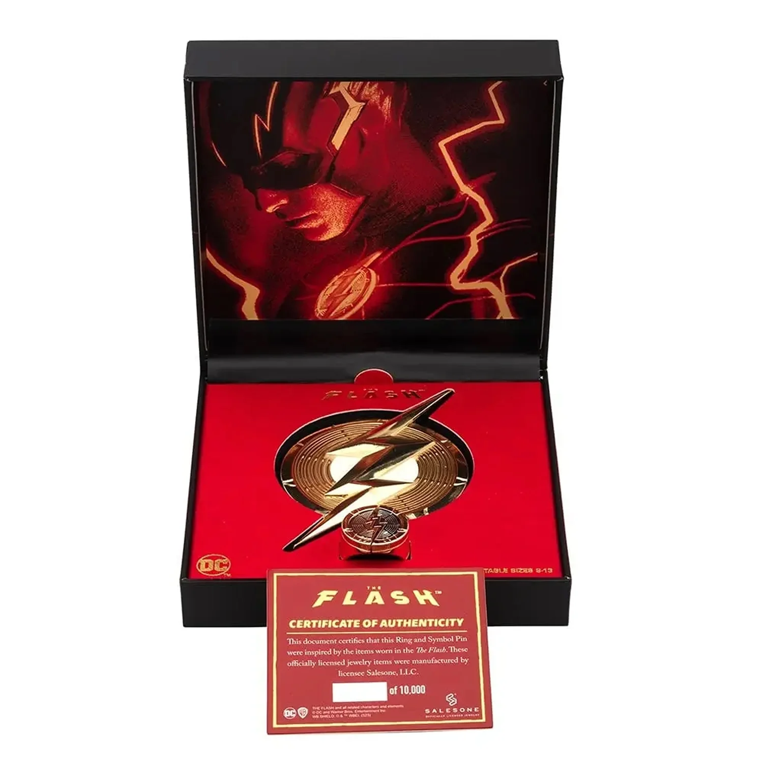 Réplique DC Comics The Flash - Pin Et Ring Officiel Pour Fans De Super-Héros