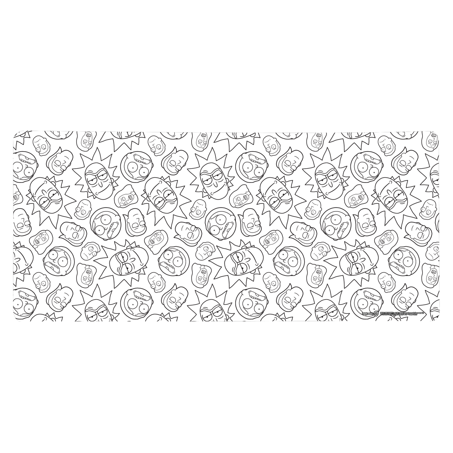 Rick And Morty Character Outlines Gaming Mouse Mat