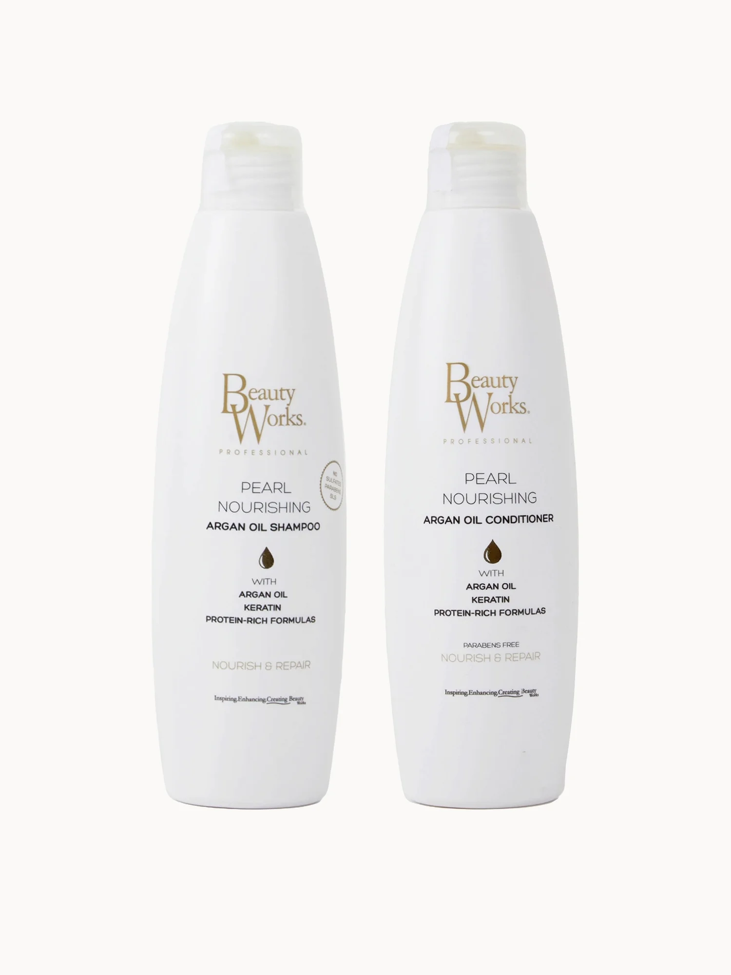 Beauty Works Pearl Nourishing Shampoo and Conditioner Bundle Sulphate Free 250ml