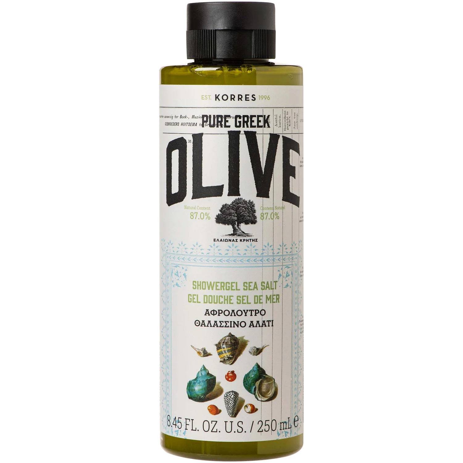 Pure Greek Olive Shower Gel Sea Salt 250mL product image