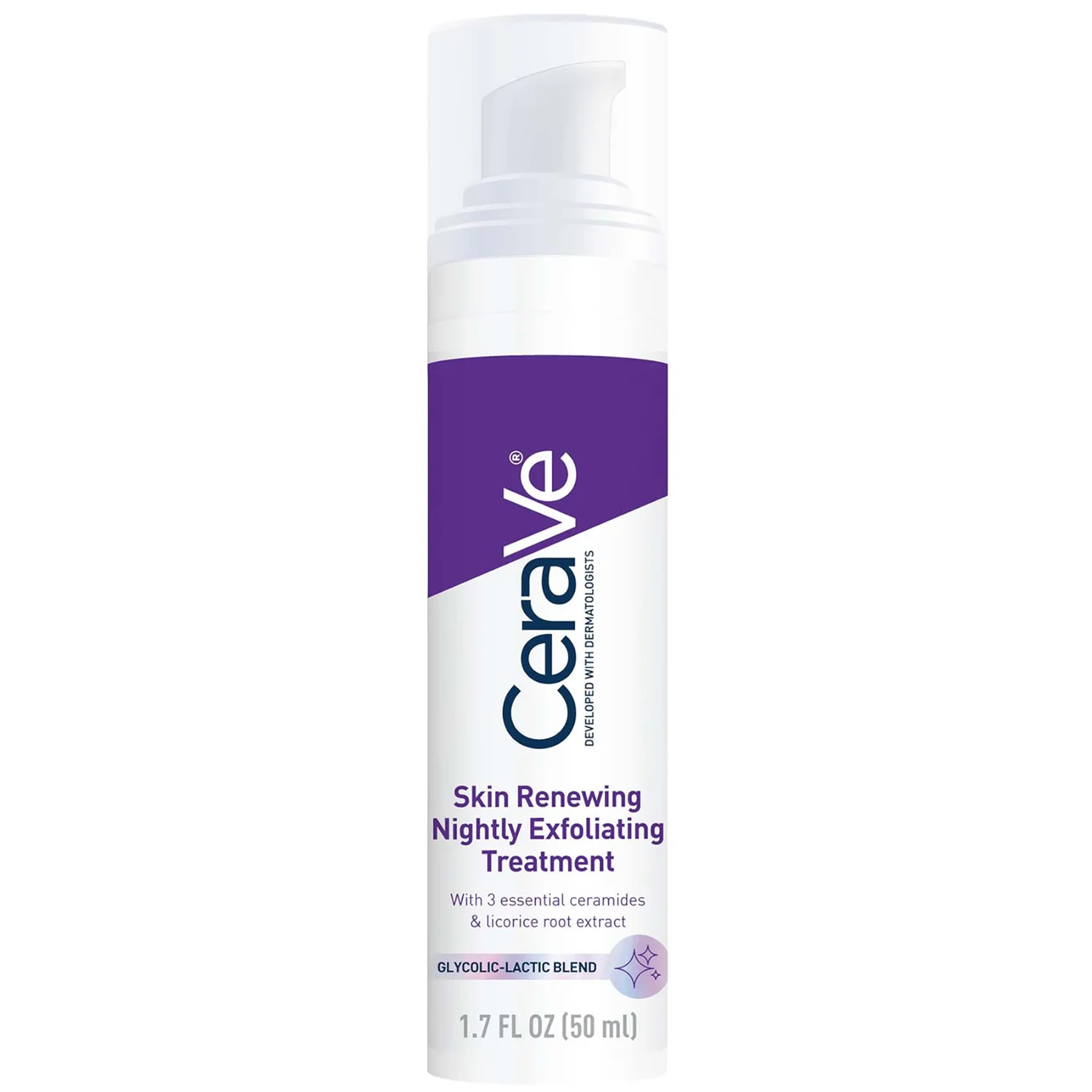 Skin Renewing Nightly Exfoliating Anti-Aging Treatment Serum with Glycolic Acid and Lactic Acid (1.7 fl. Oz) product image