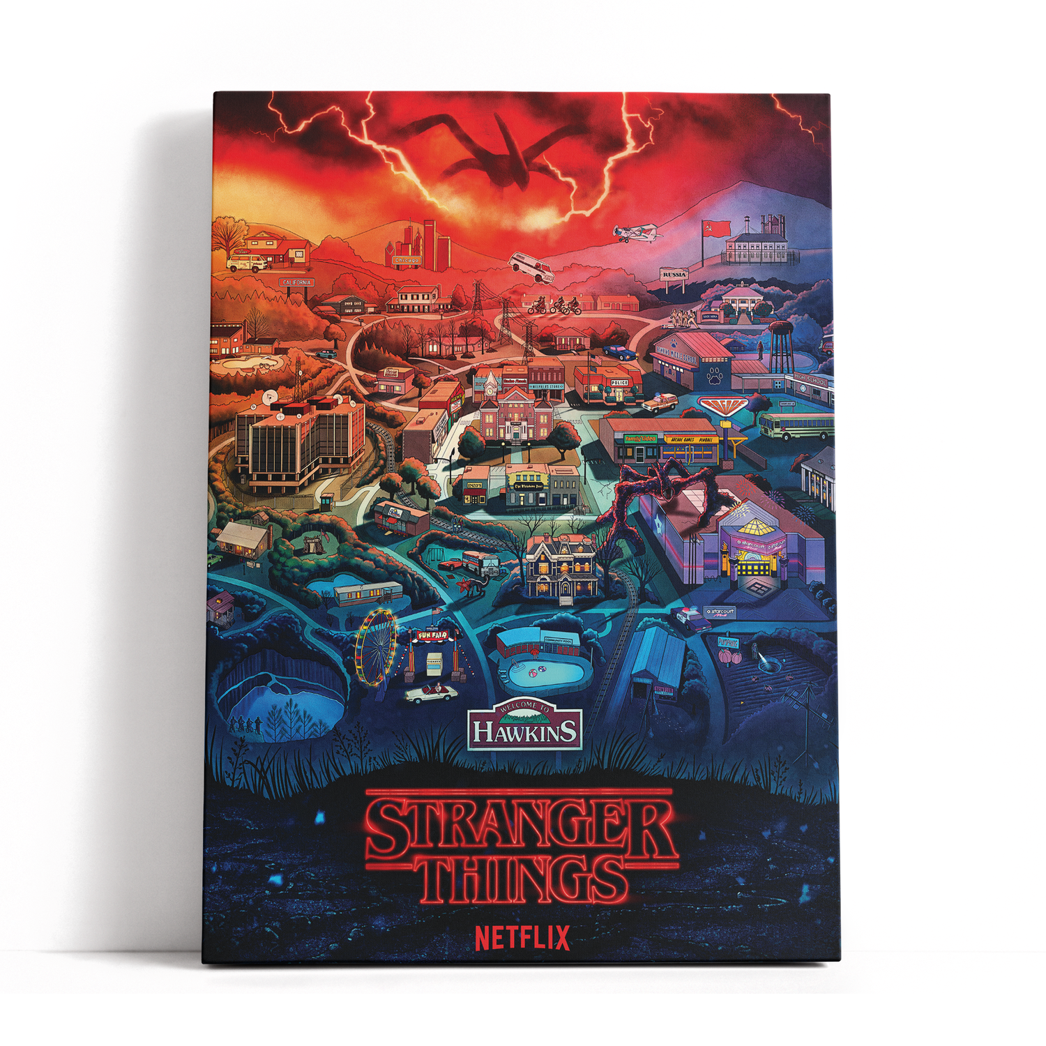Decorsome x Stranger Things Hawkins Rectangular Canvas