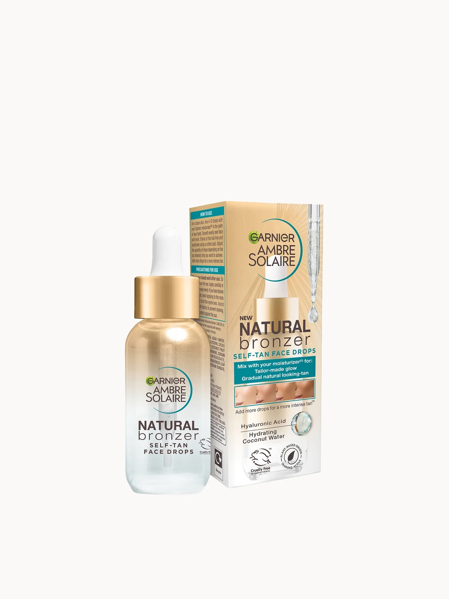 Garnier Ambre Solaire Natural Bronzer Self-Tan Face Drops 30ml