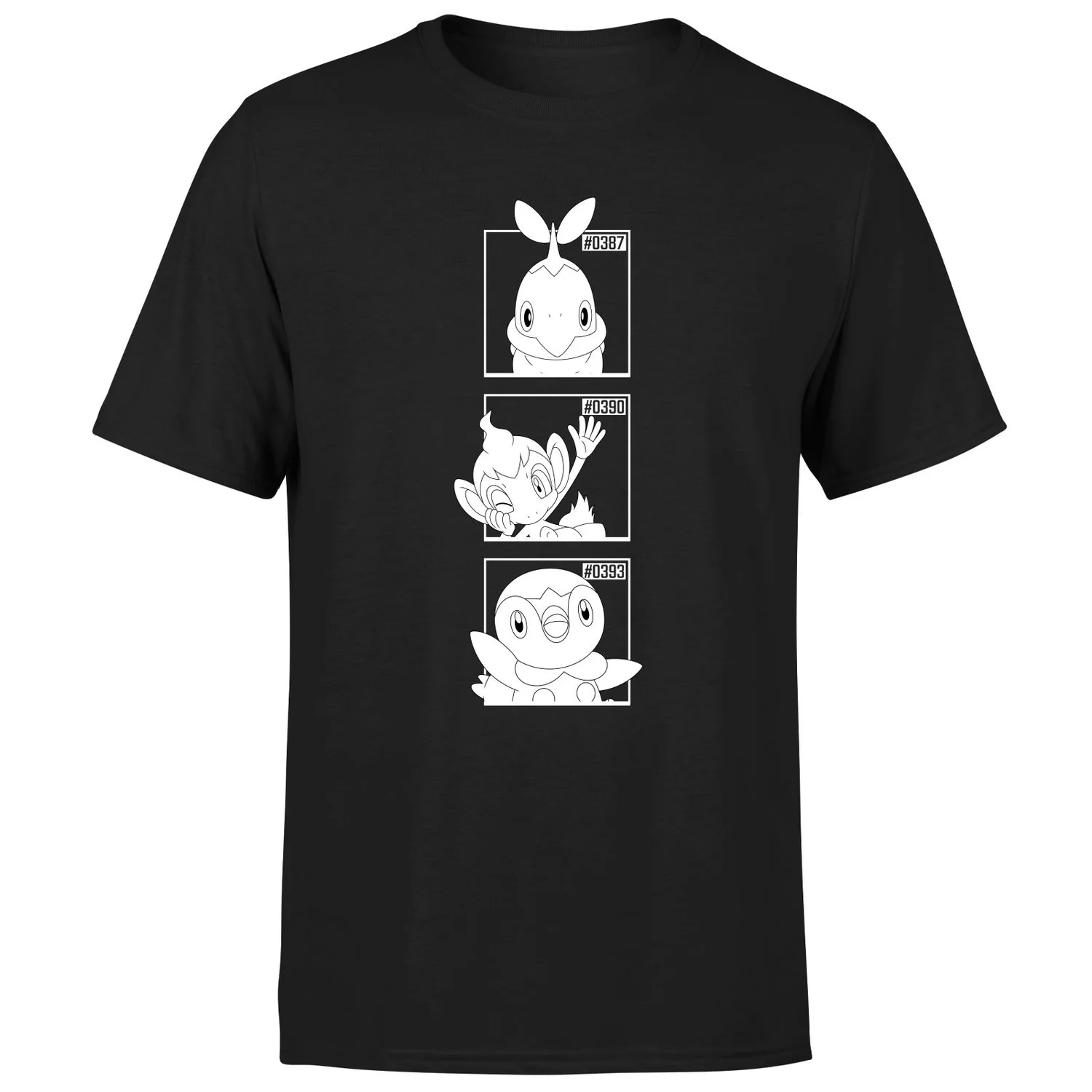 Pokemon Generation 4 Monochrome Starters Men's T-Shirt