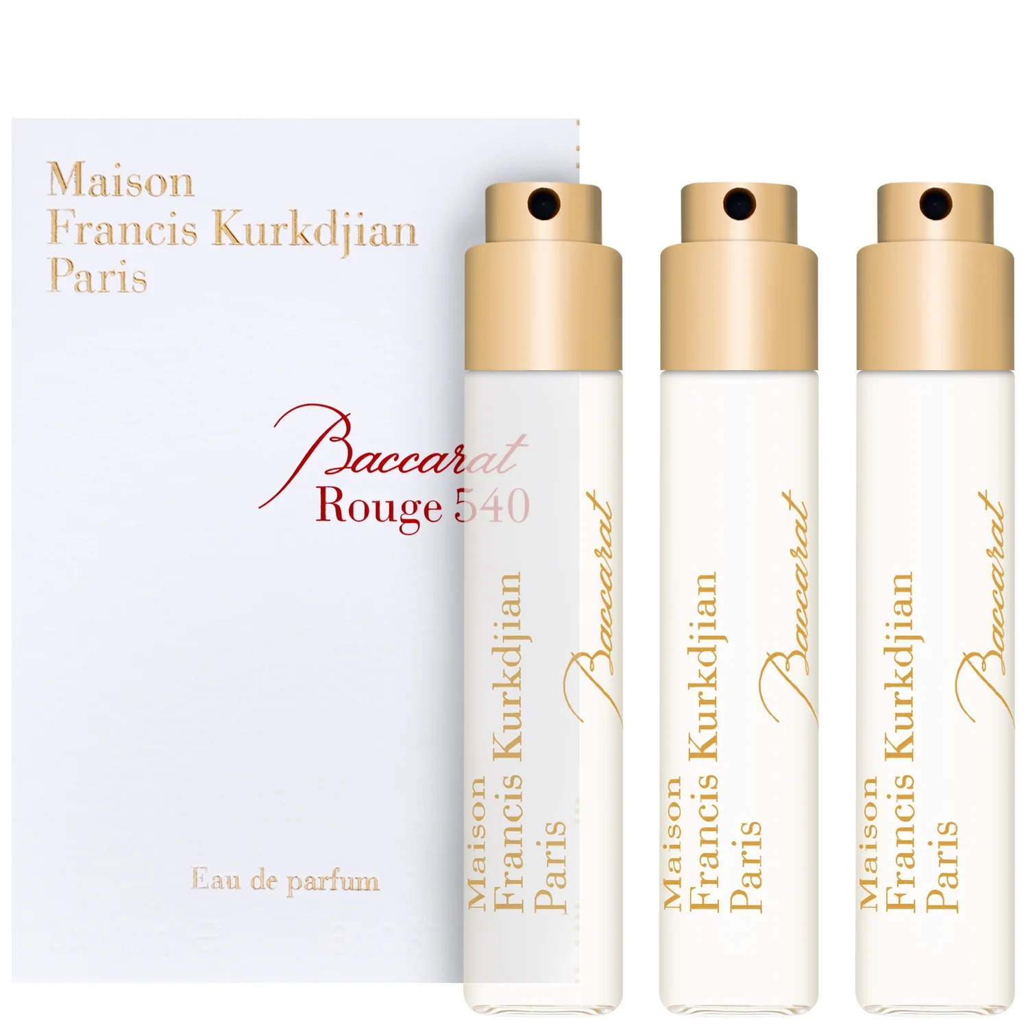 Maison Francis Kurkdjian Baccarat Rouge 540 Eau de Parfum Spray Refills for Globe Trotter 3 x 11ml