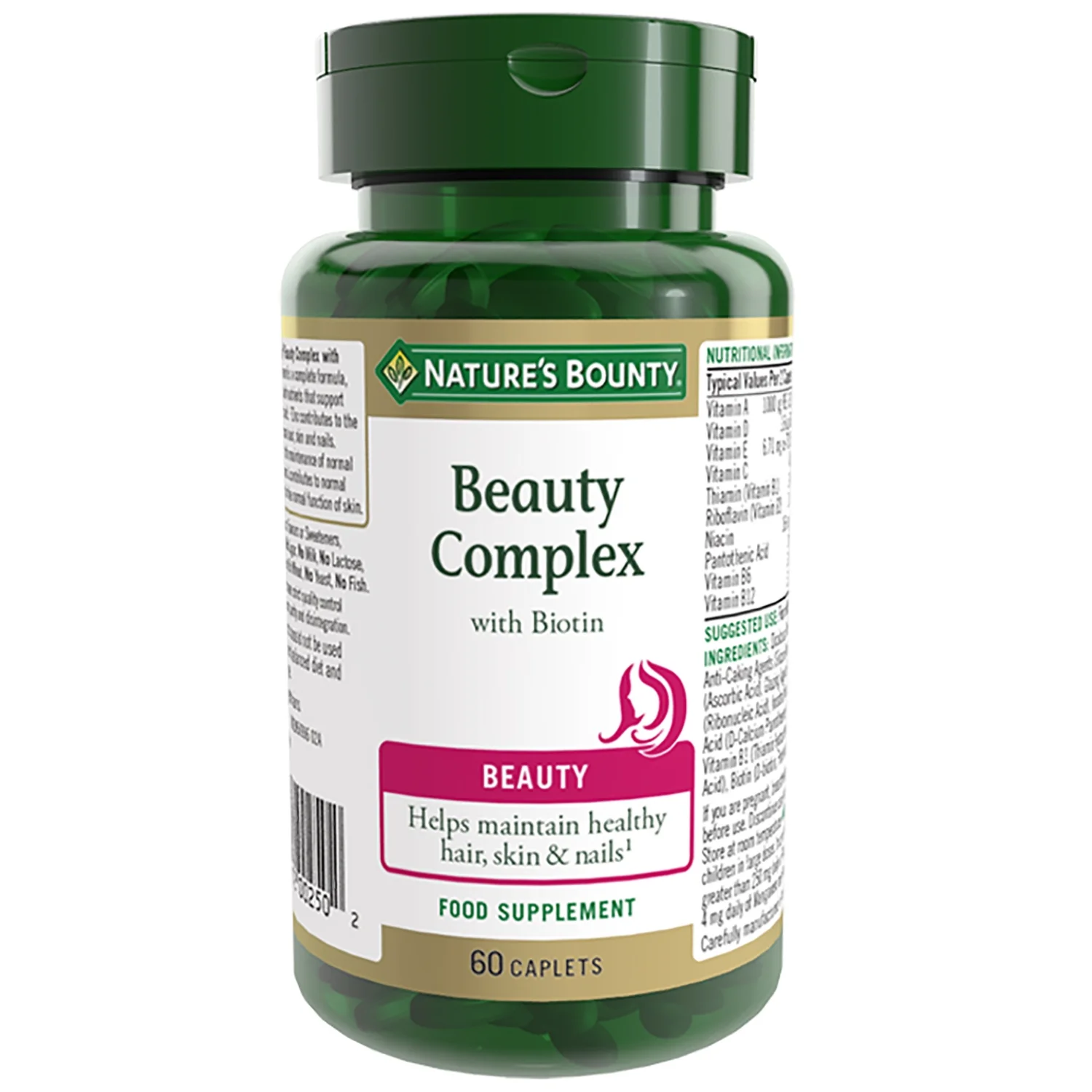 Nature's Bounty Beauty Beauty Complex with Biotin Caplets x 60