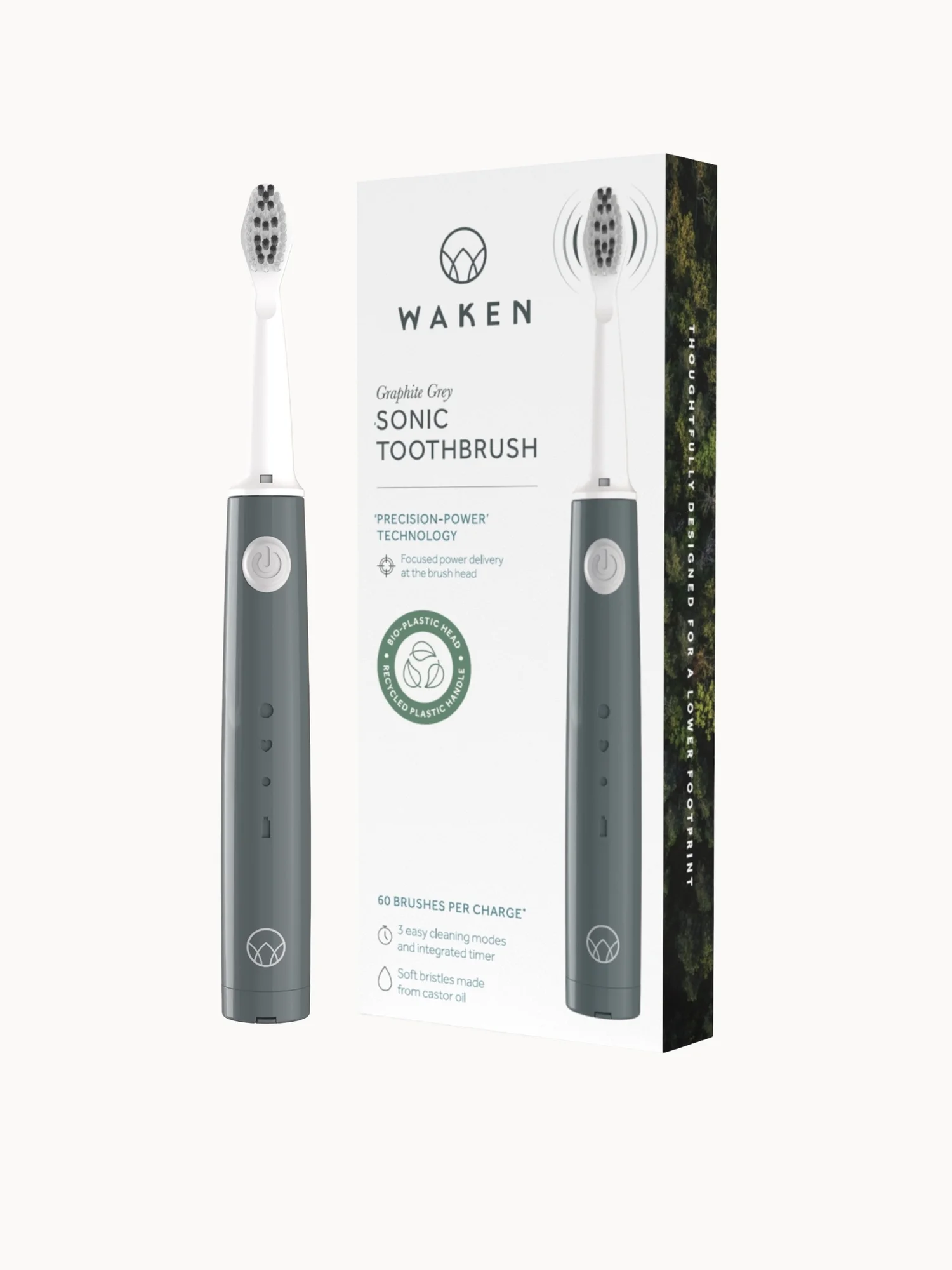 Waken Mouthcare Sonic Toothbrush Handle - Graphite Grey