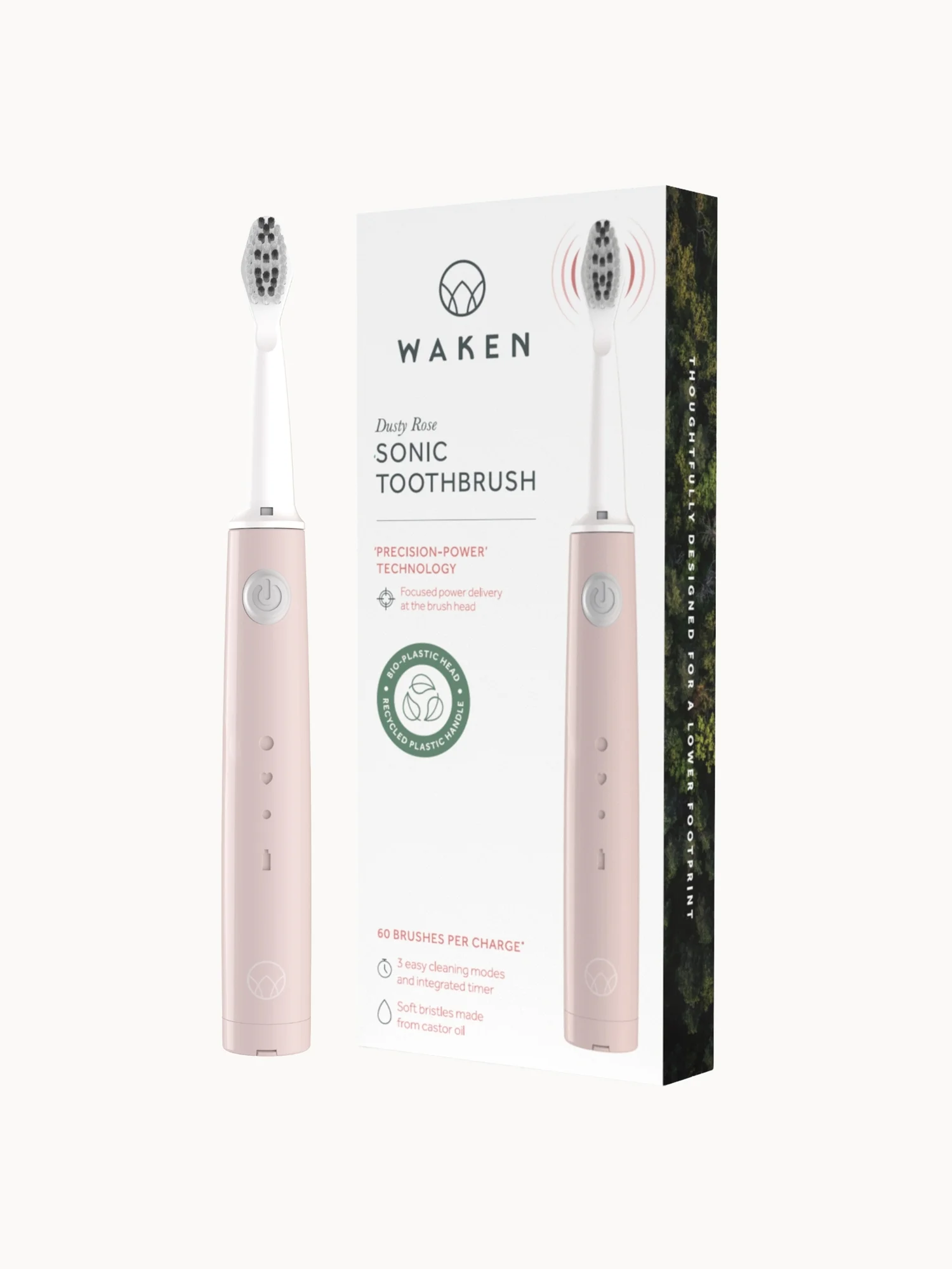 Waken Mouthcare Sonic Toothbrush Handle - Dusty Rose
