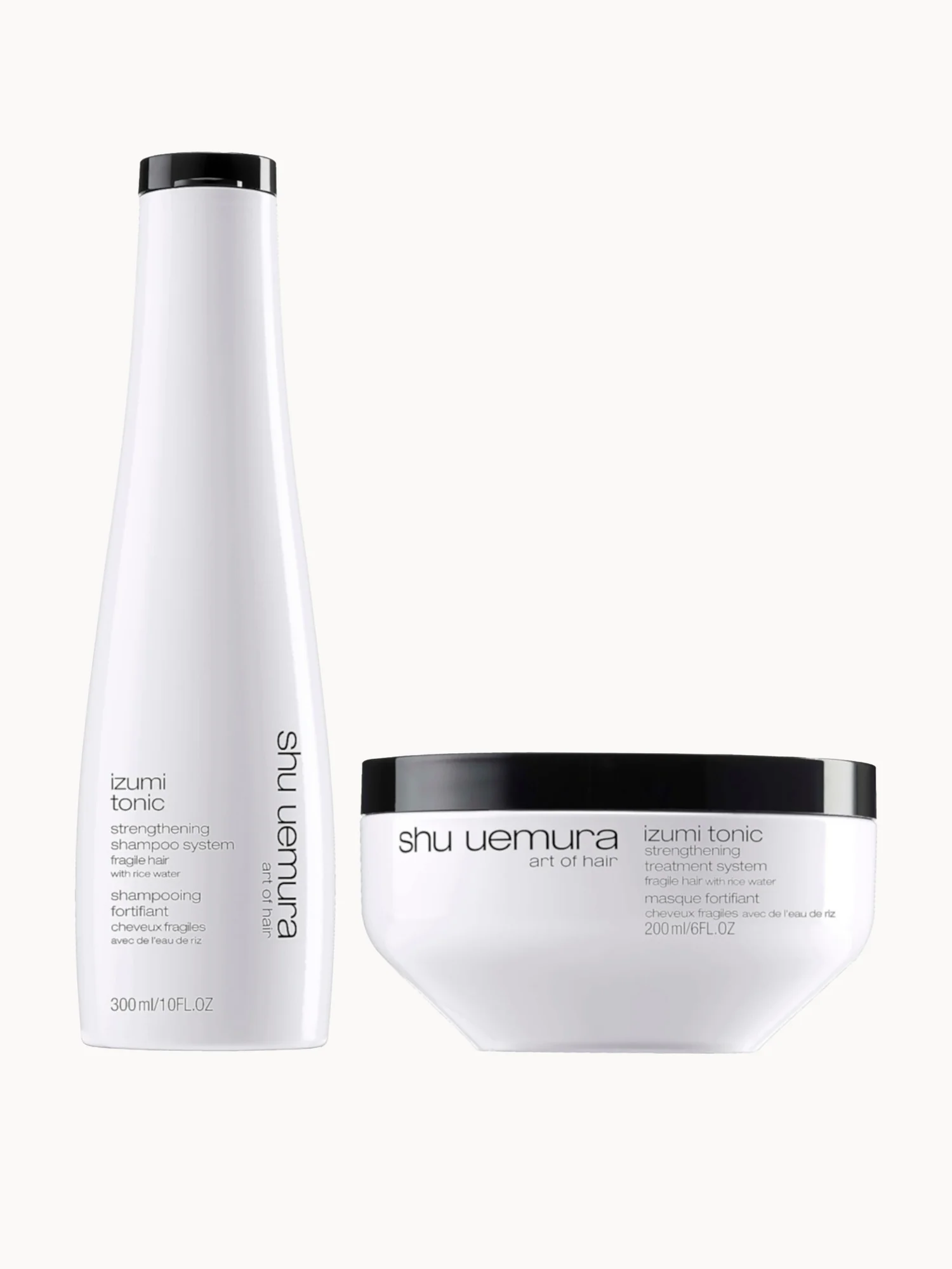 Shu Uemura Art of Hair Izumi Tonic Rice Water Shampoo and Hair Mask Routine