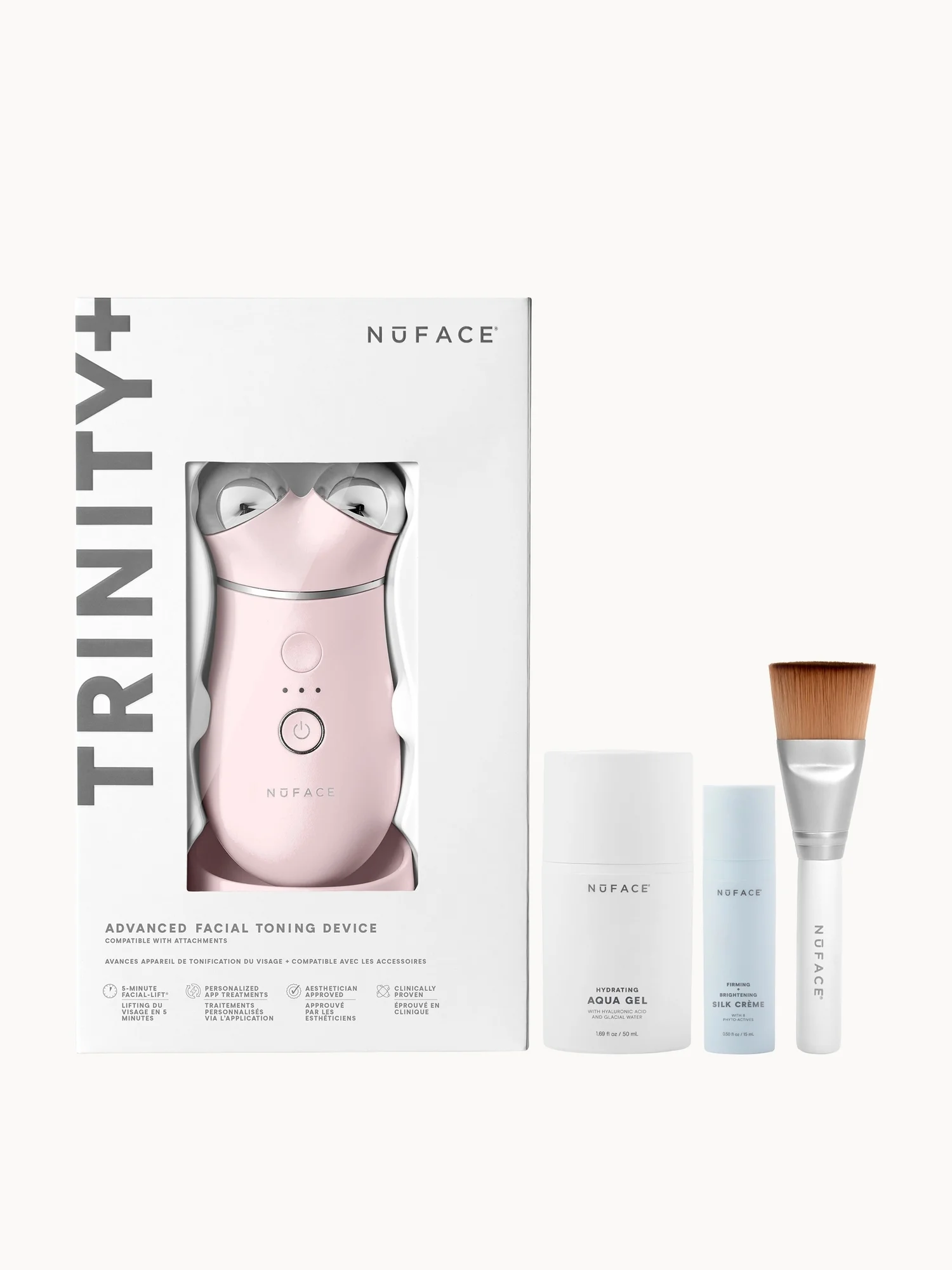 NuFACE Trinity+ Starter Kit - Sandy Rose