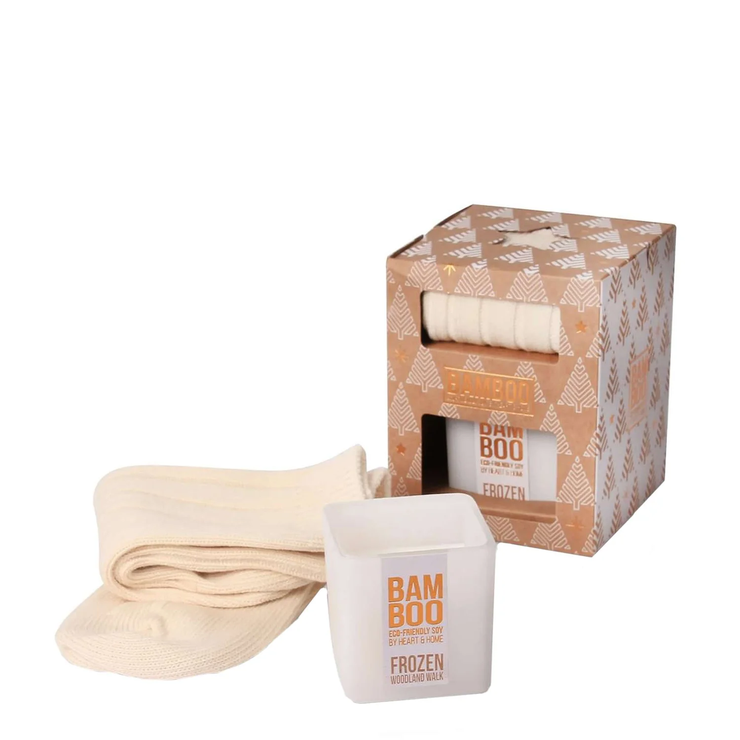 BAMBOO Gifts & Sets Small Candle & Socks Frozen Woodland Walk Candle & Bamboo Socks Gift Set Small Candle & Socks