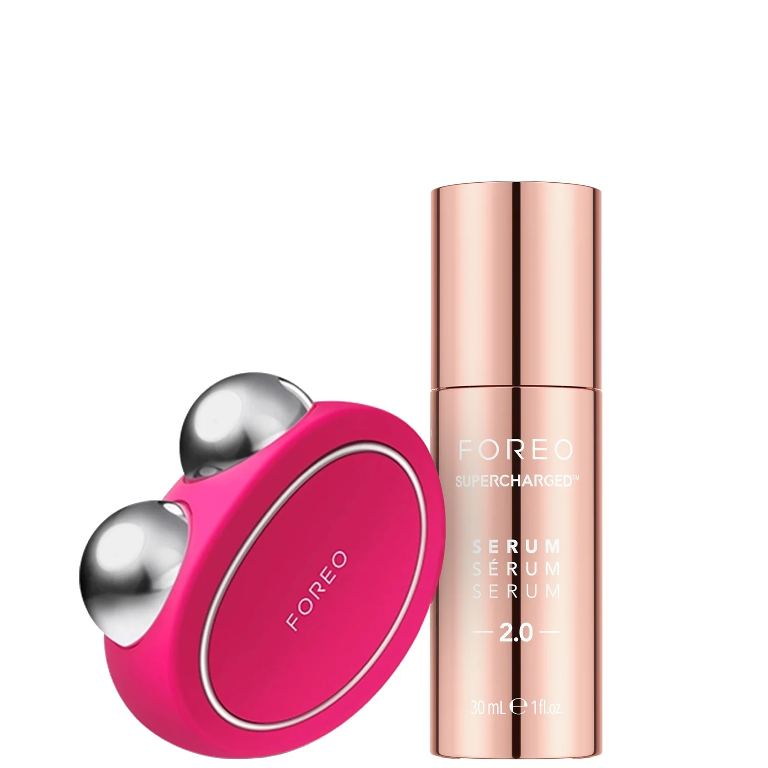 FOREO BEAR 2 Fuchsia and SUPERCHARGED Serum 2.0 Bundle
