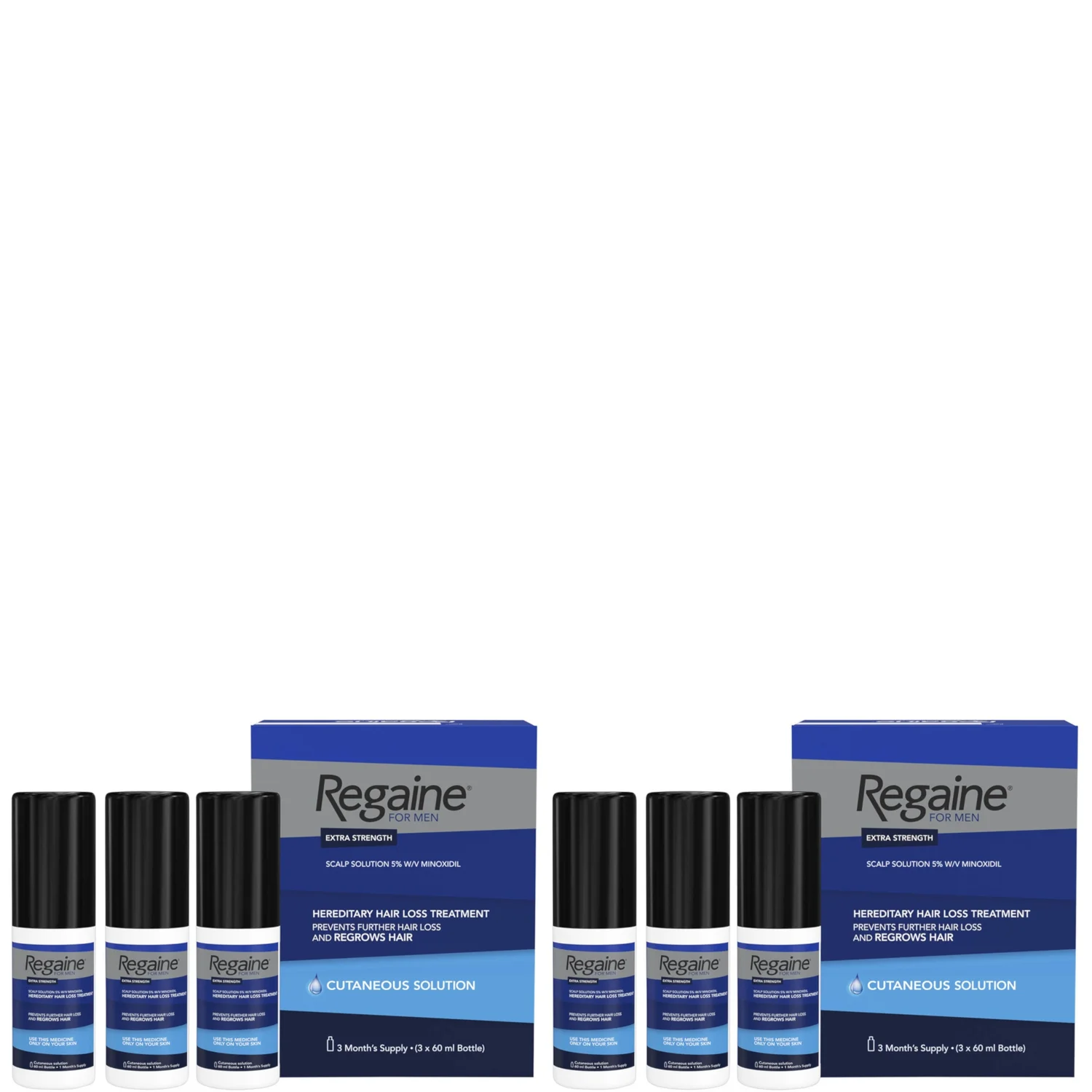 Regaine For Men Extra Strength Re-Growth Scalp Solution with 5% Minoxidil - 6 Month