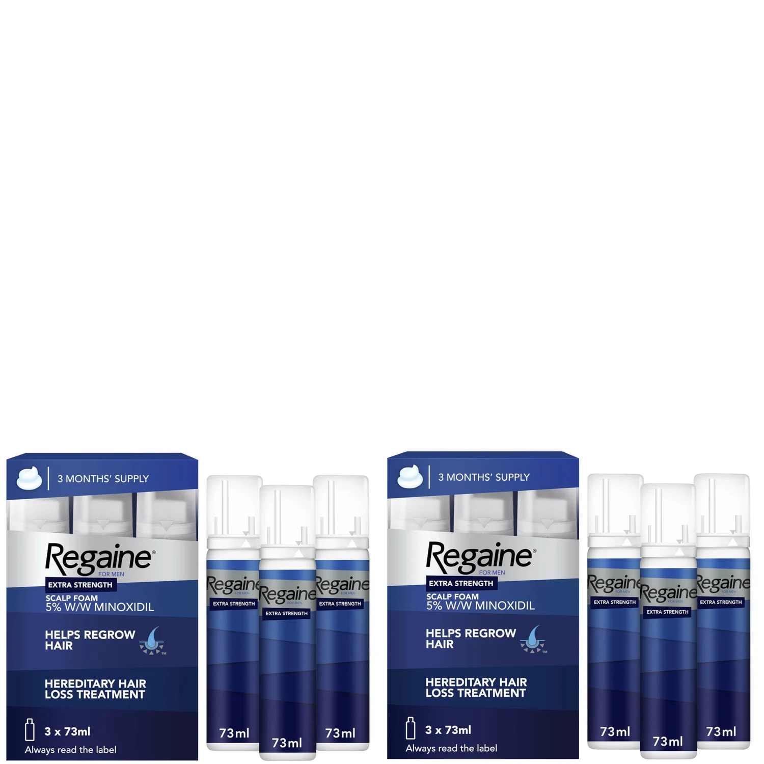 Regaine For Men Extra Strength Re-Growth Scalp Foam with 5% Minoxidil - 6 Month Supply