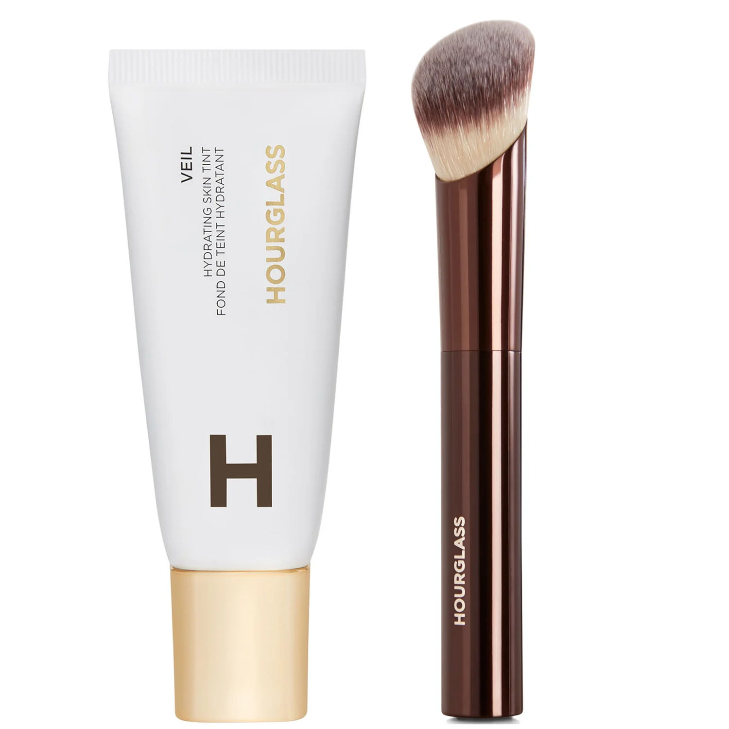 Hourglass Hydrating Skin Tint and Soft Glow Foundation Brush Bundle 35ml (Various Shades)