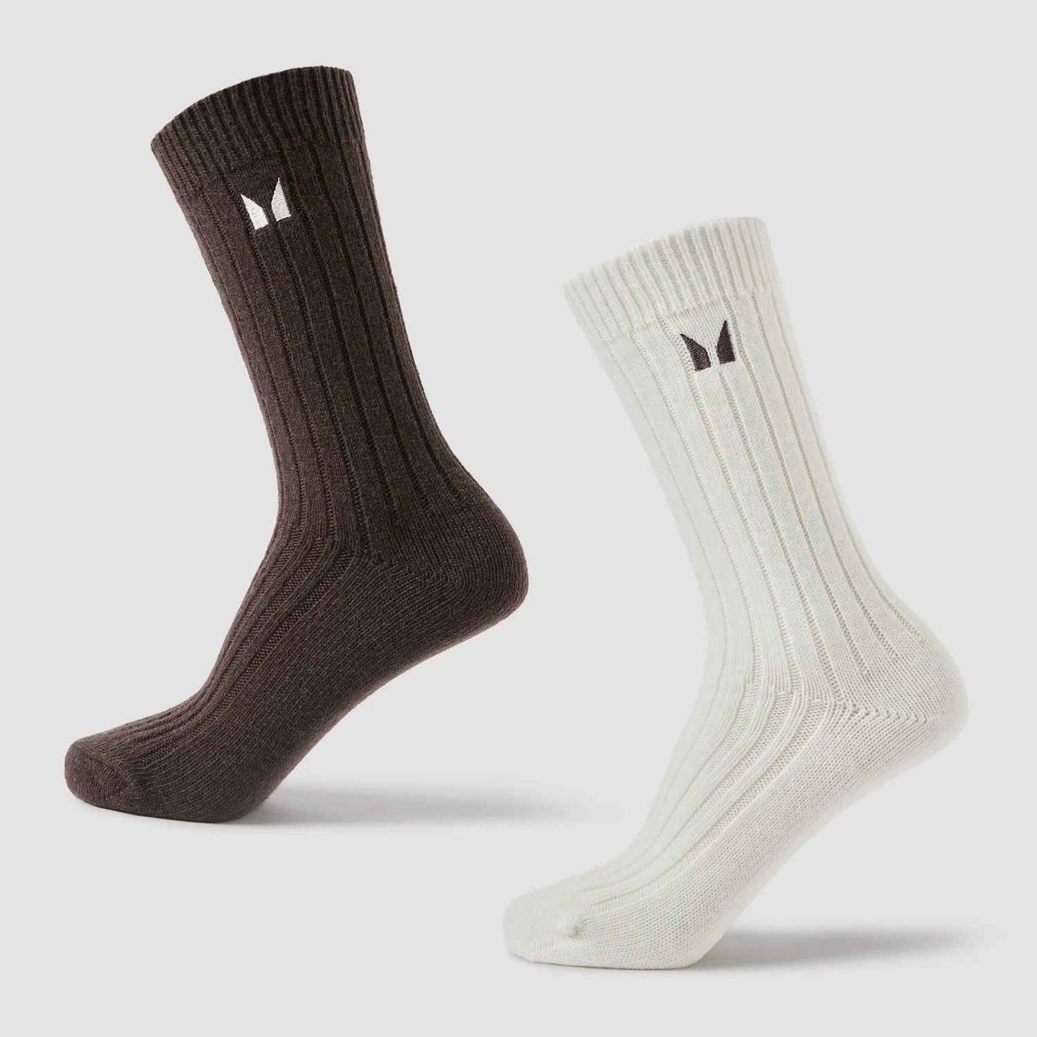 MP Chunky Knit Lifestyle Socks (2 pack) - Soft Cream/Chocolate