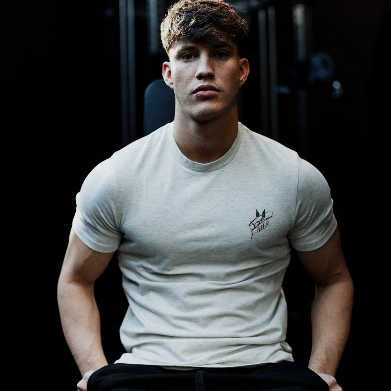 MP Men's Joe Fazer Muscle Fit Graphic T-Shirt Grey Marl MYPROTEIN™