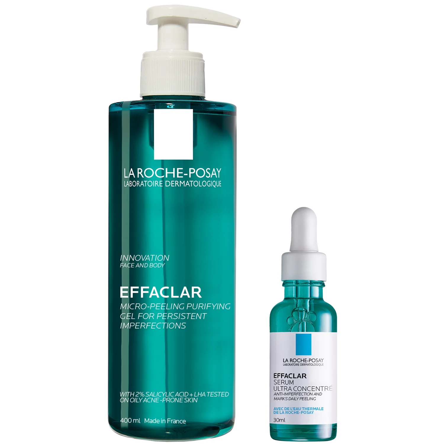 La Roche-Posay Breakout-Fighting Duo- High Strength: Effaclar Micro-Peeling Cleanser and