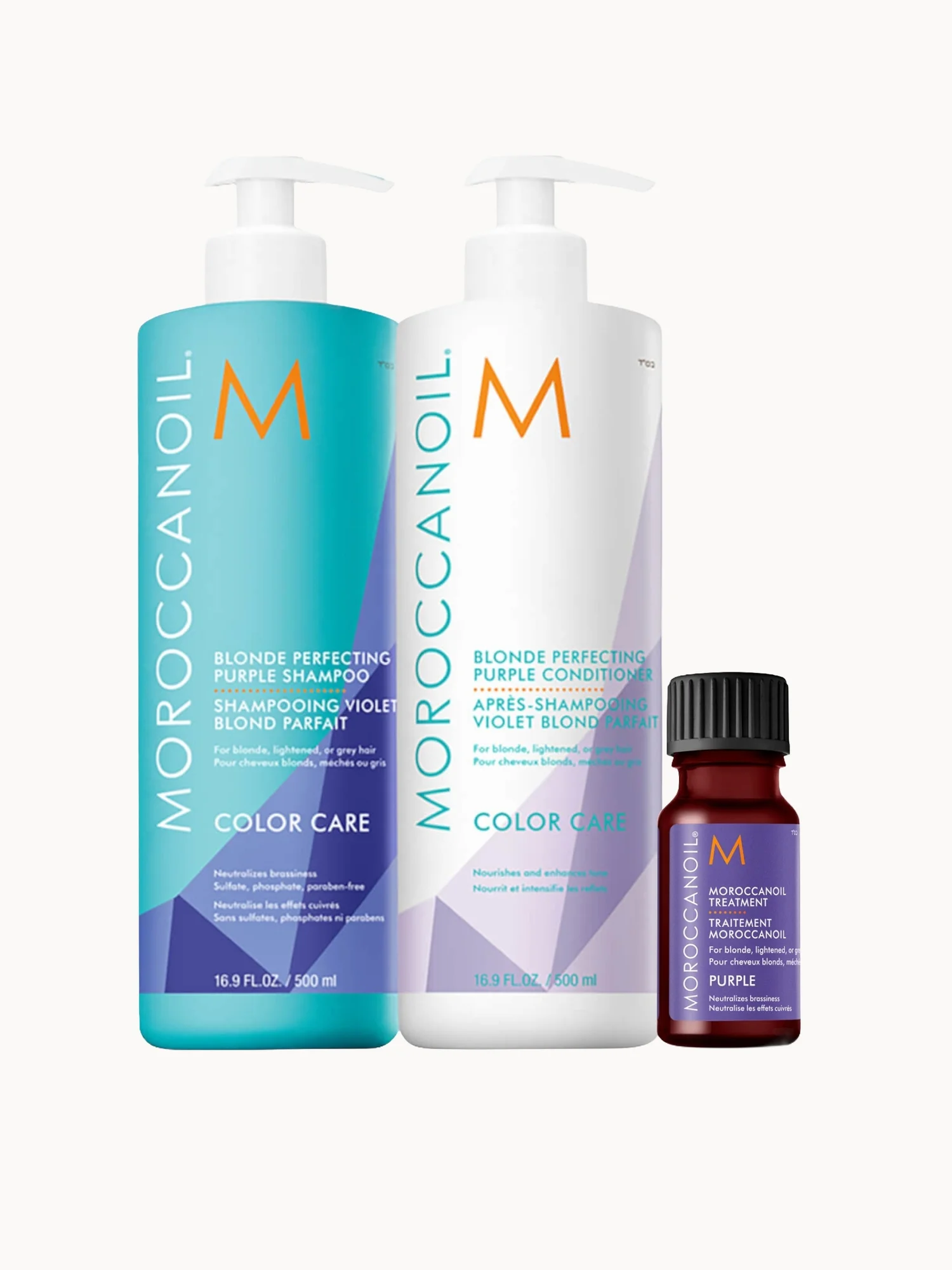 Moroccanoil Blonde Shampoo and Conditioner 500ml Duo with Free Moroccanoil Treatment