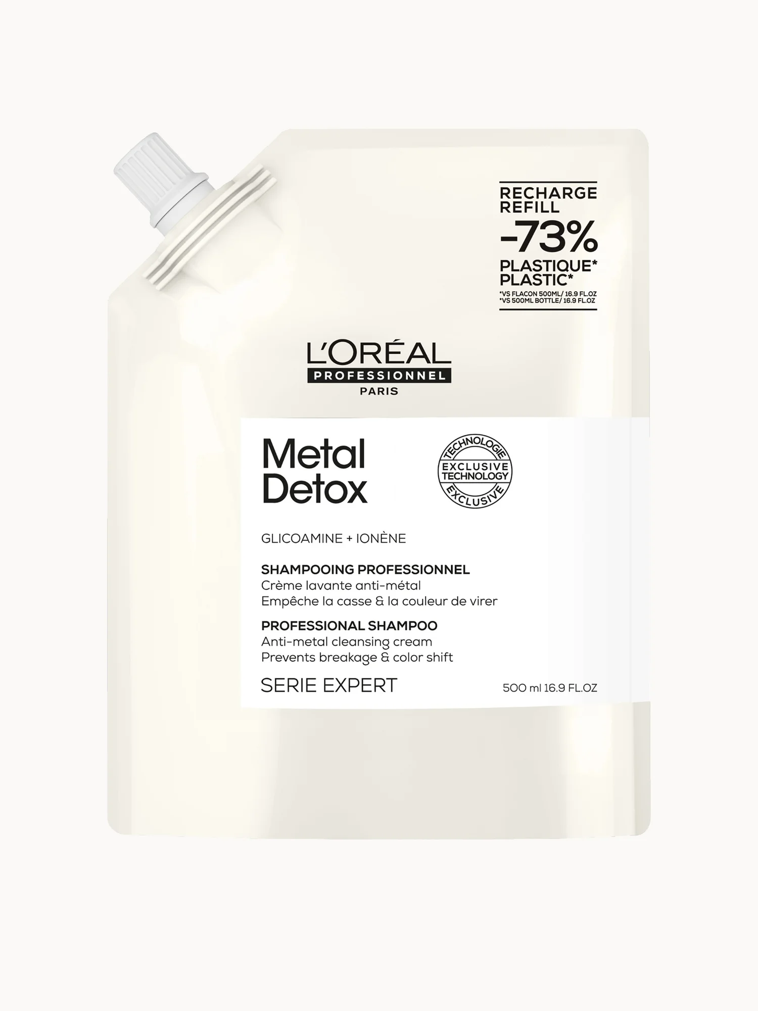 L'Oréal Professionnel Metal Detox Shampoo Refill Pack 500ml for Breakage and Colour