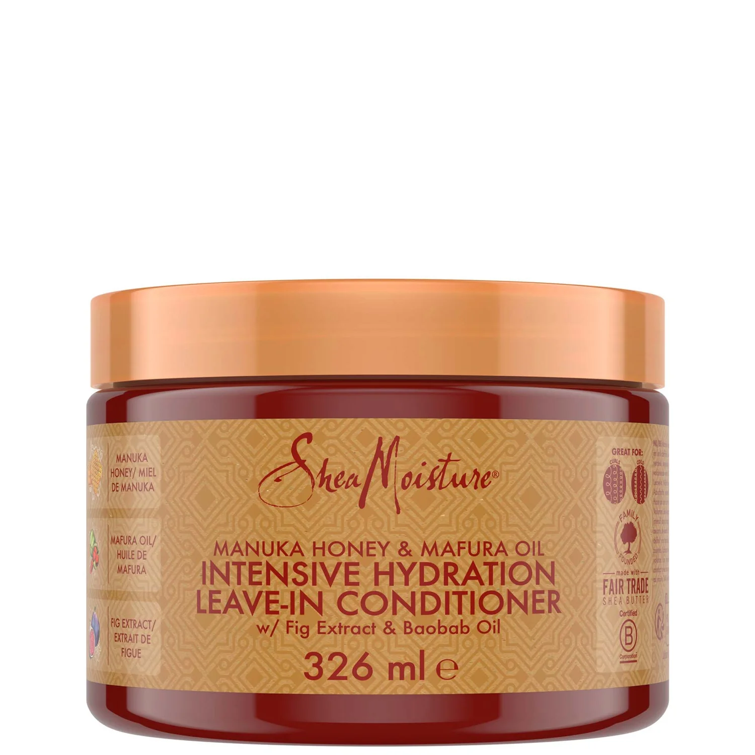 SheaMoisture Manuka Honey & Mafura Oil Leave-In Conditioner - 326ml For Dry, Curly Hair