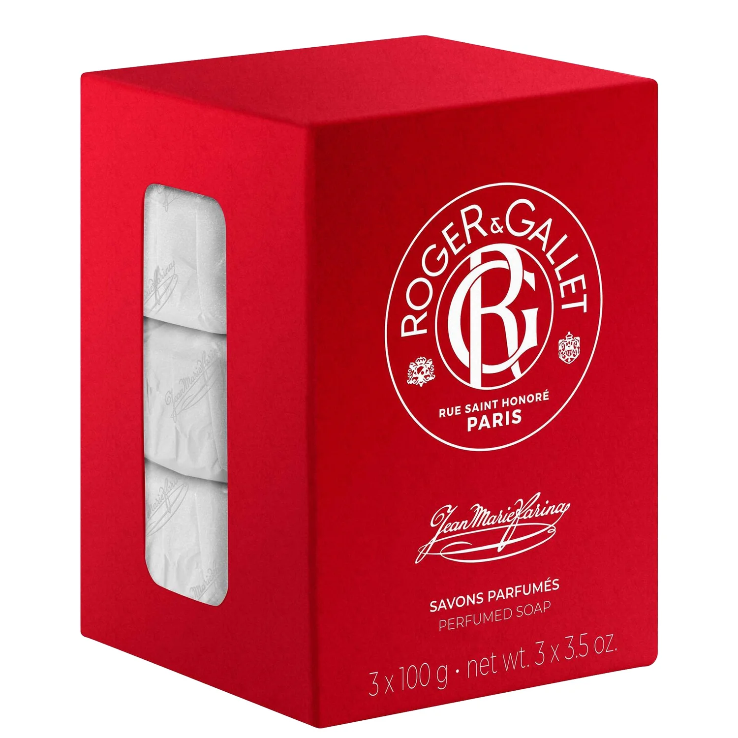 Roger & Gallet Jean-Marie Farina Wellbeing Soap Set 3 x 100g