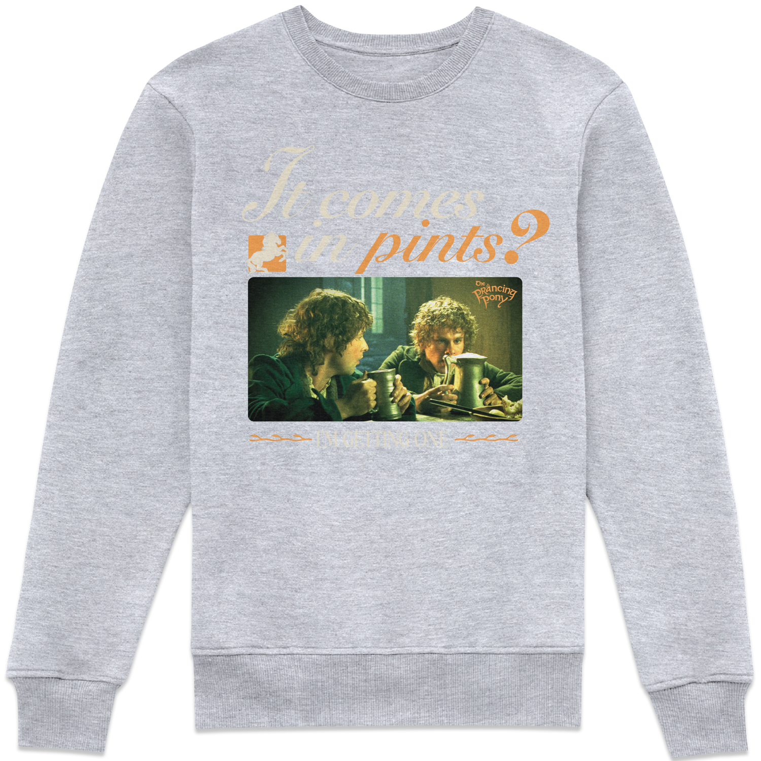 Lord Of The Rings It Comes In Pints Sweatshirt - Grey