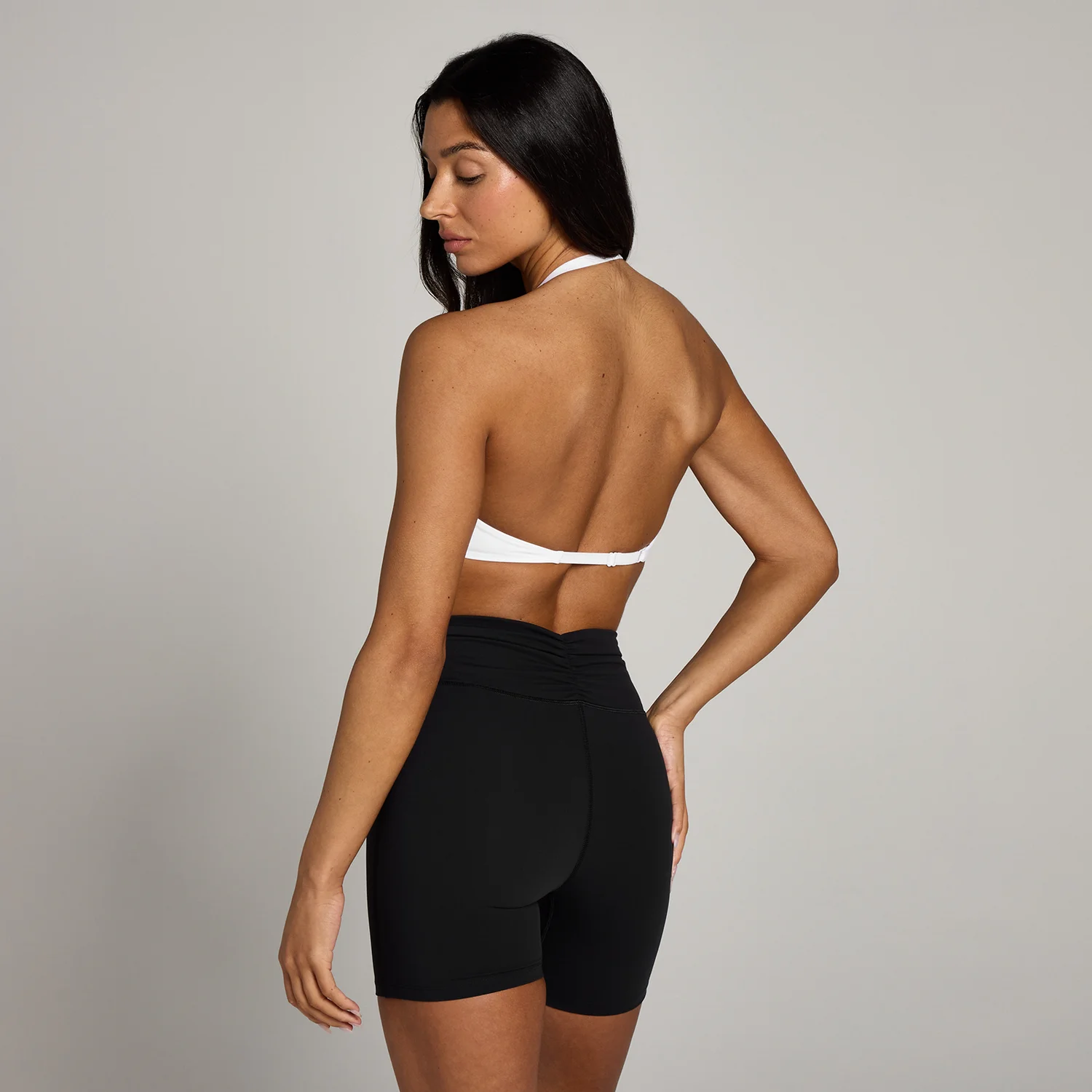 MP Women's Tempo Halterneck Open Back Sports Bra - White - M MP Women's Tempo Halterneck Open Back Sports Bra - White - M