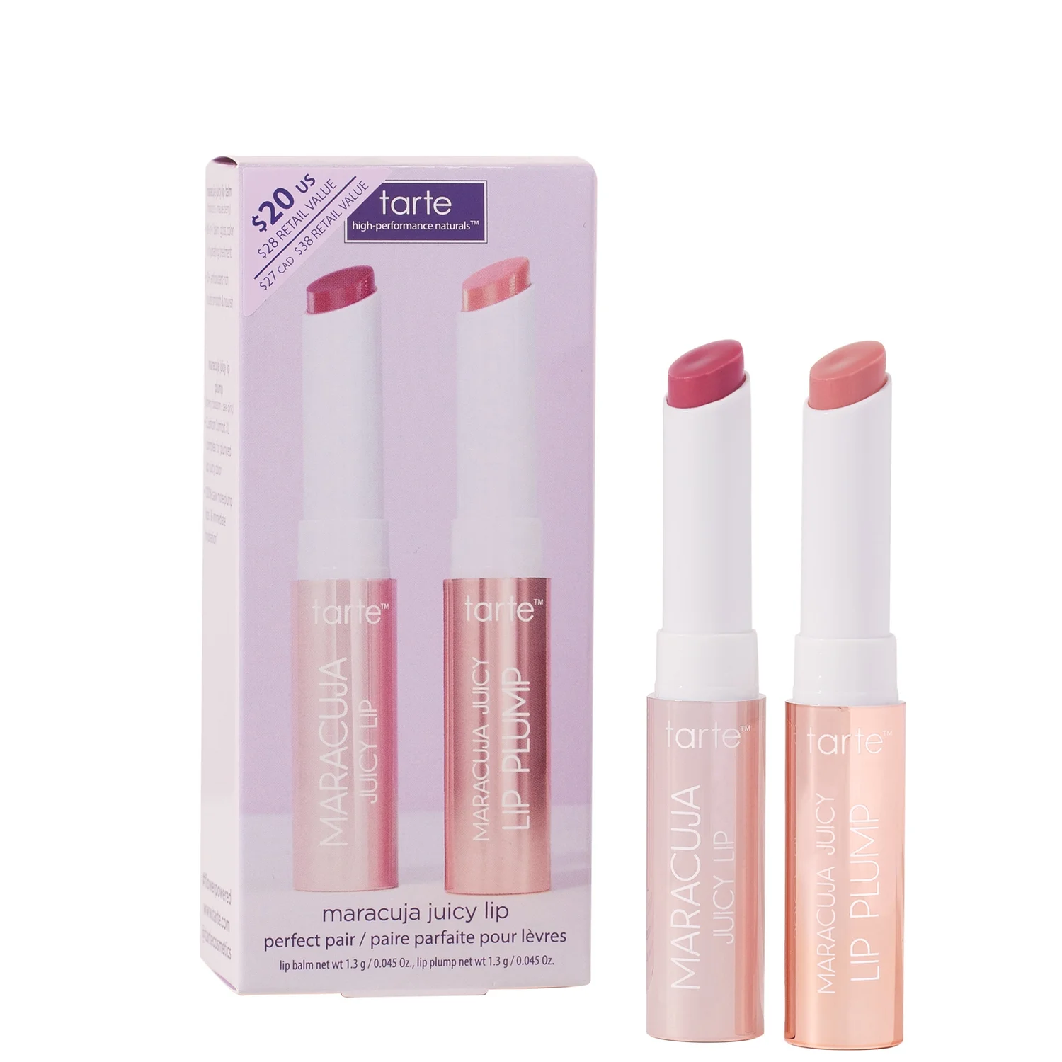 tarte Maracuja Juicy Lip Balm Plump Perfect Pair Duo Dermstore