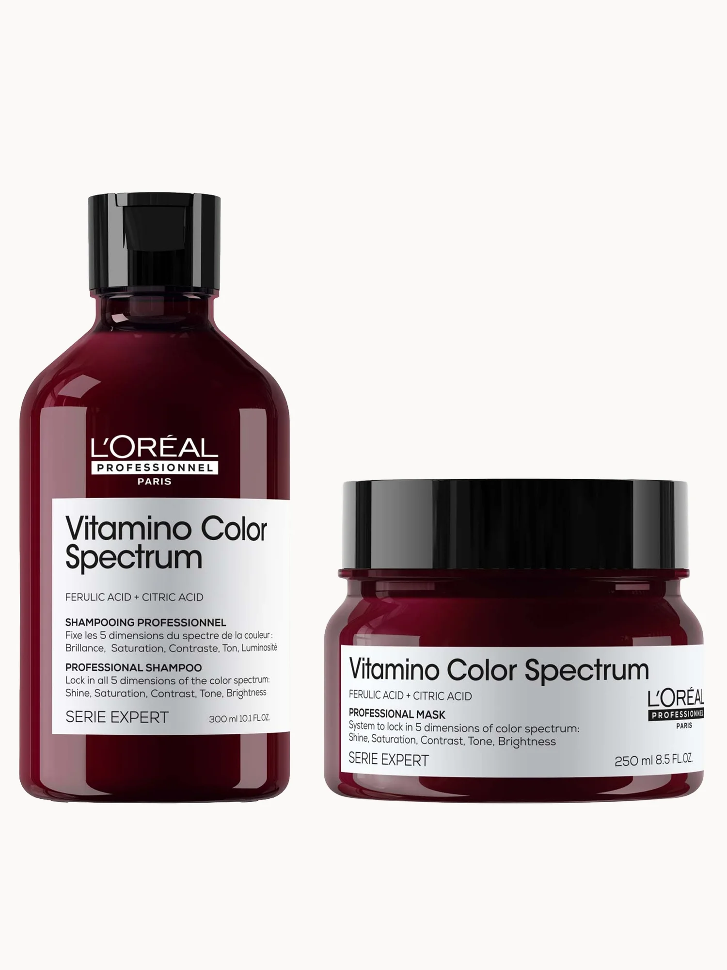 L'Oréal Professionnel Vitamino Color Spectrum Shampoo 300ml and Rinse Off Hair Mask 250ml