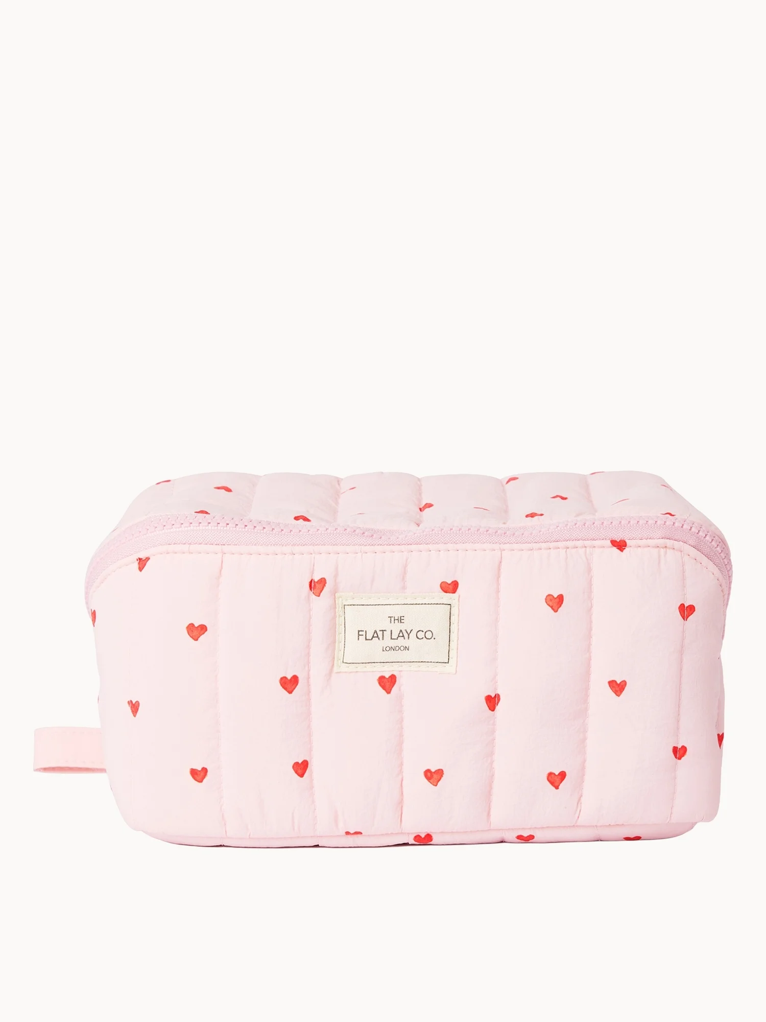 The Flat Lay Co. Marshmallow Flat Lay Makeup Box Bag - Sweet Pink Hearts