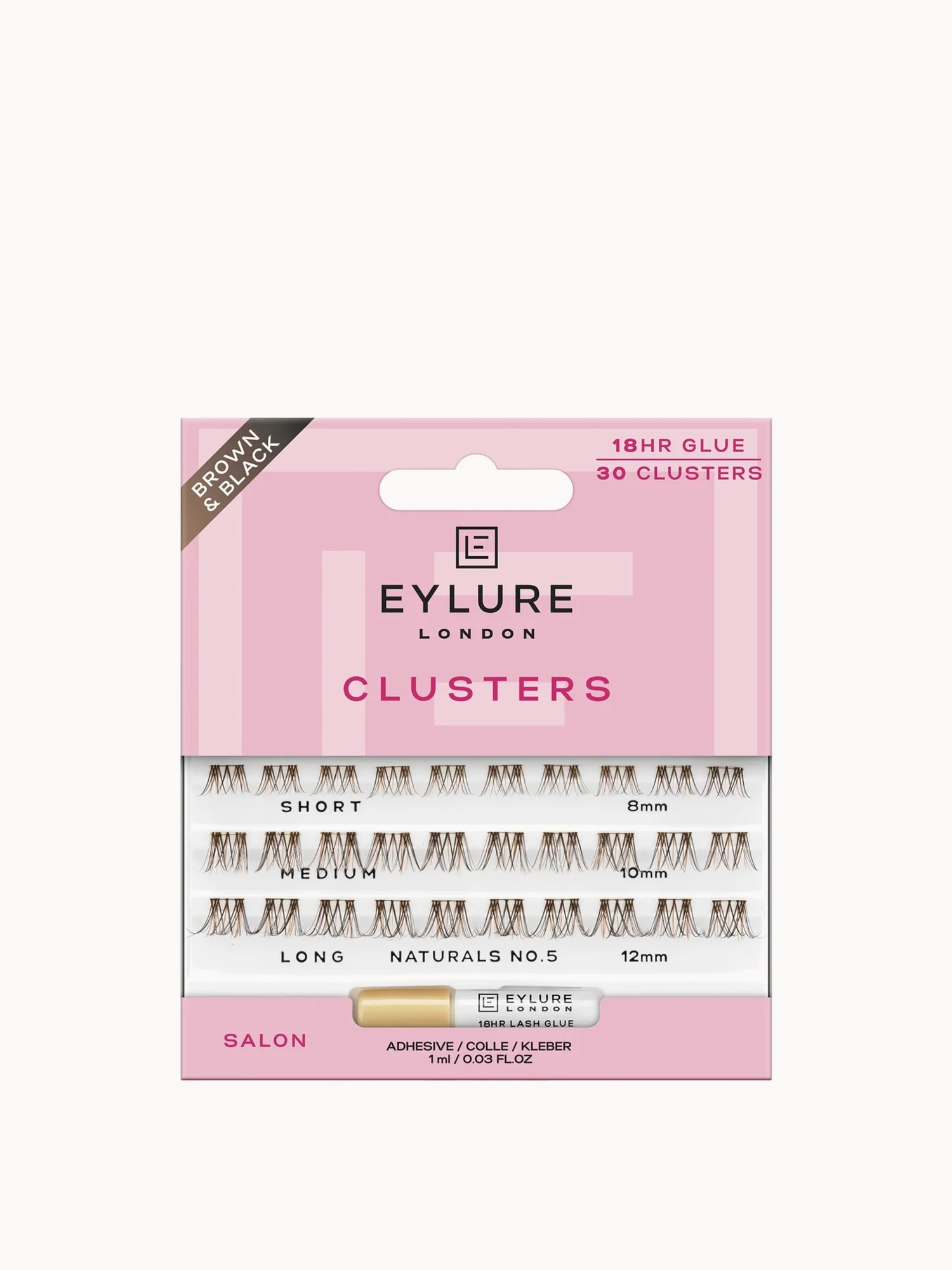 Eylure Brown/Blk Cluster- Brown/Black Naturals No.5