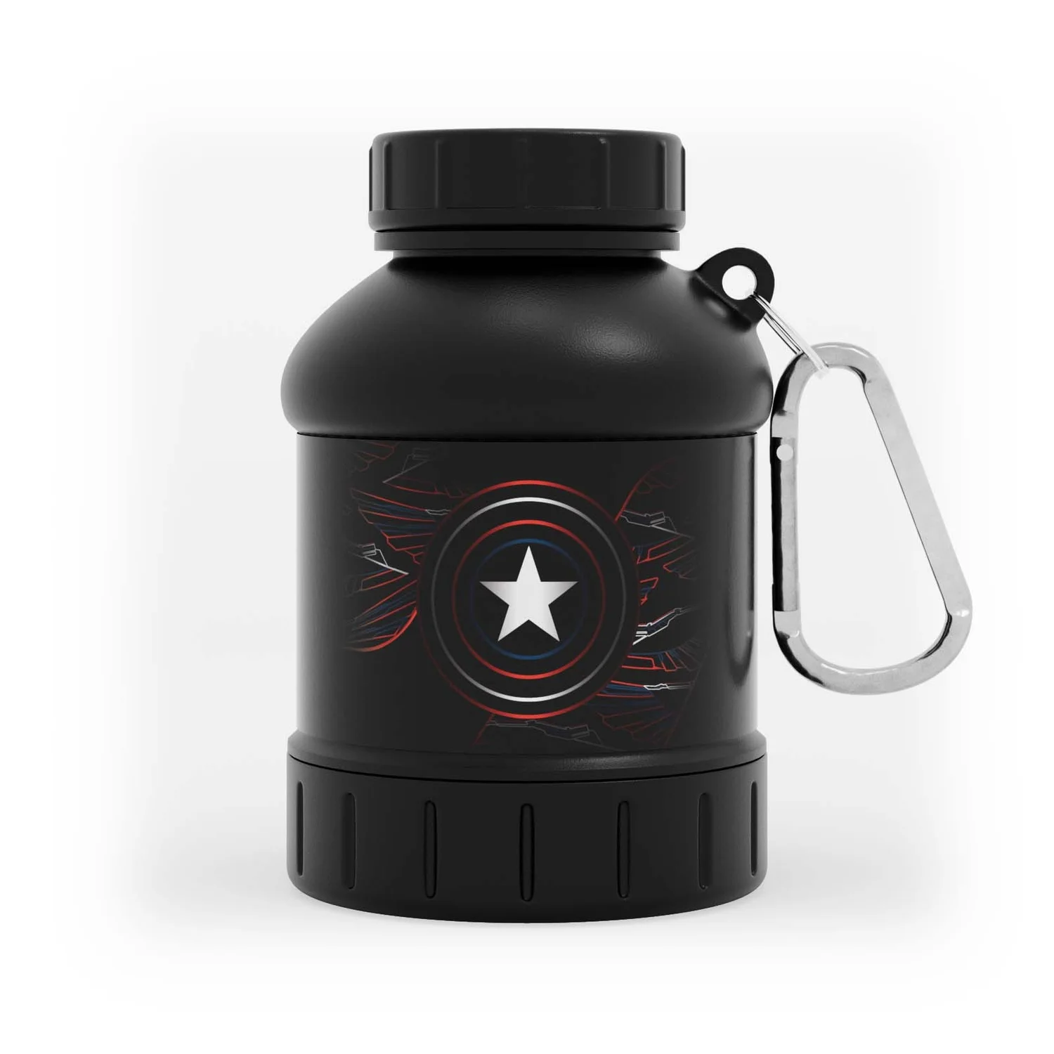Myprotein Protein Funnel Keyring - Captain America - Black