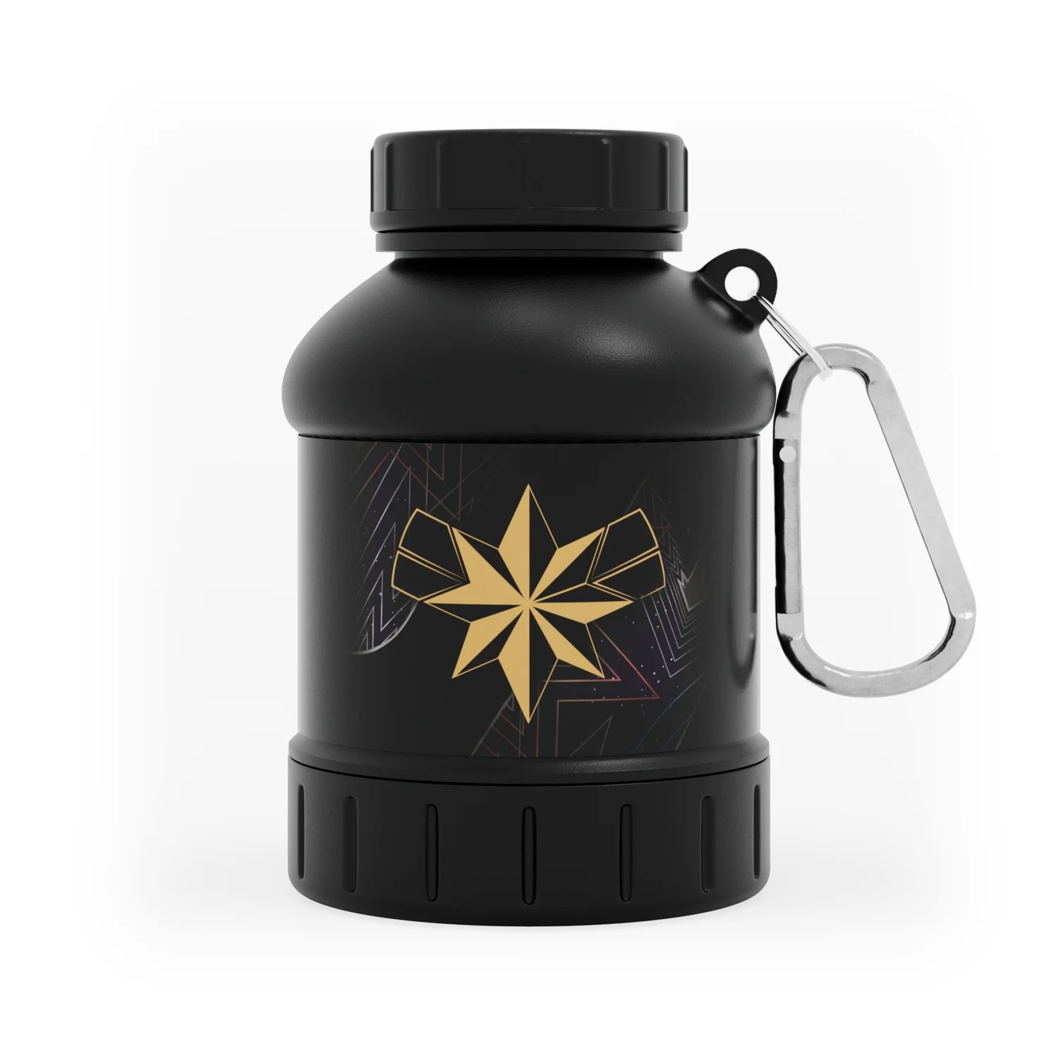 Myprotein Protein Funnel Keyring - Captain Marvel - Black
