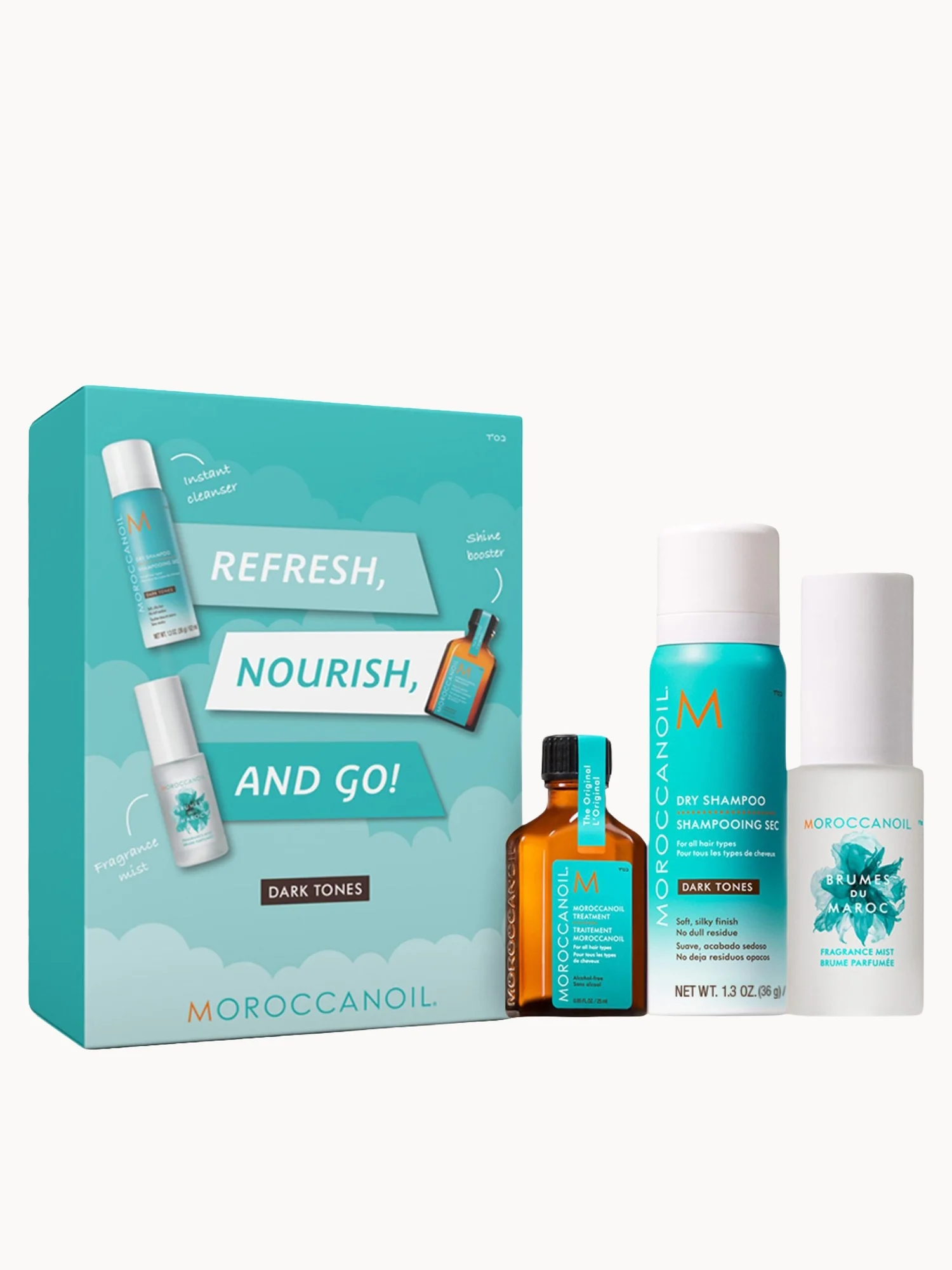 Moroccanoil Treatment Oil & Fragrance Set with Free Dry Shampoo - Dark Tones (Worth