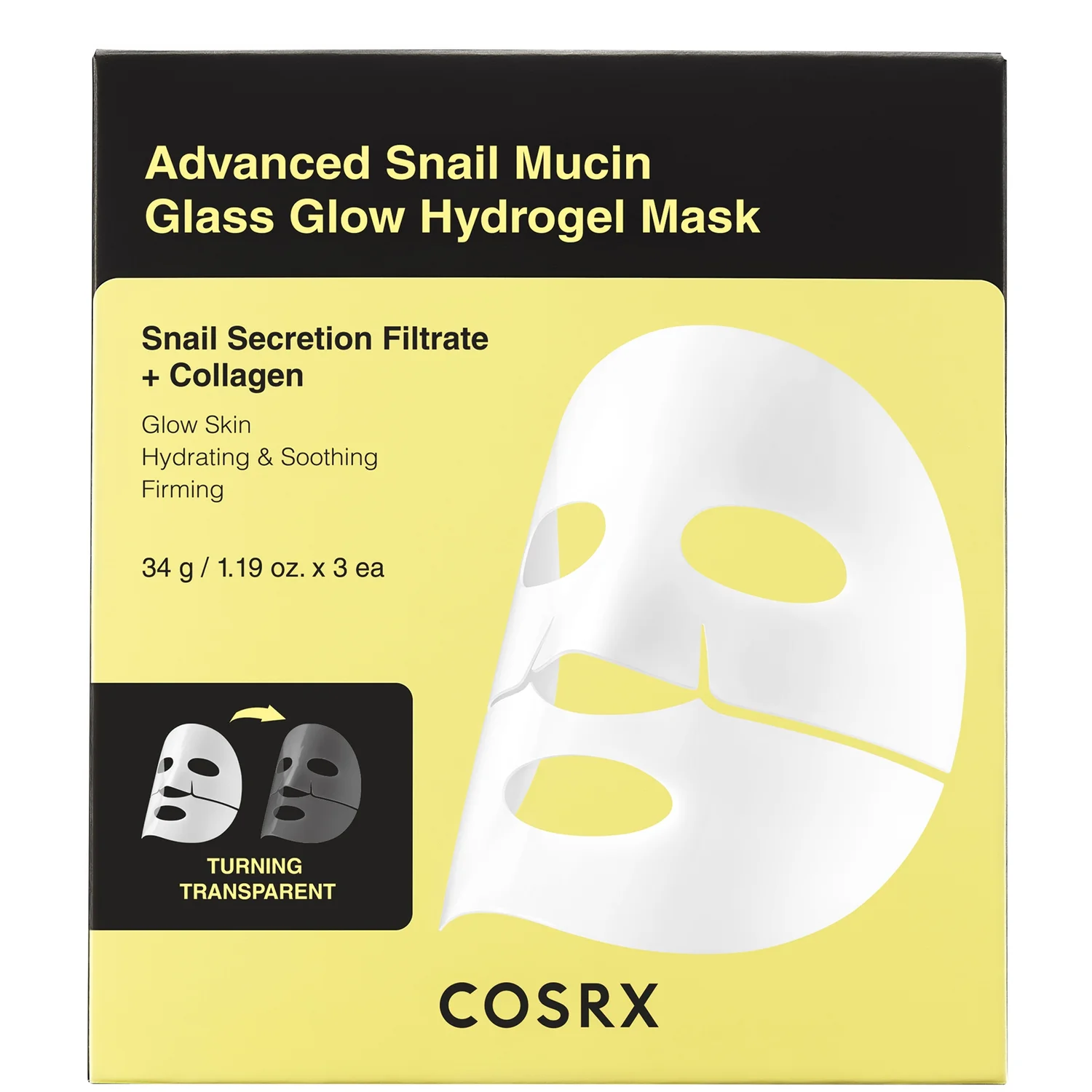 COSRX Advanced Snail Mucin Glass Glow Hydrogel Mask