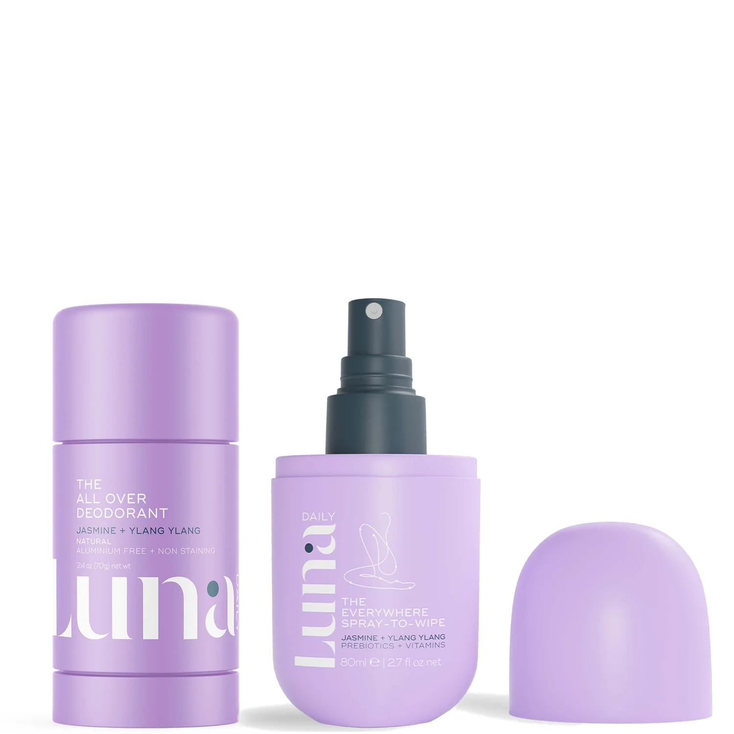 Luna Daily The Perfect Pair - The All Over Deodorant Original 70g + Spray to Wipe