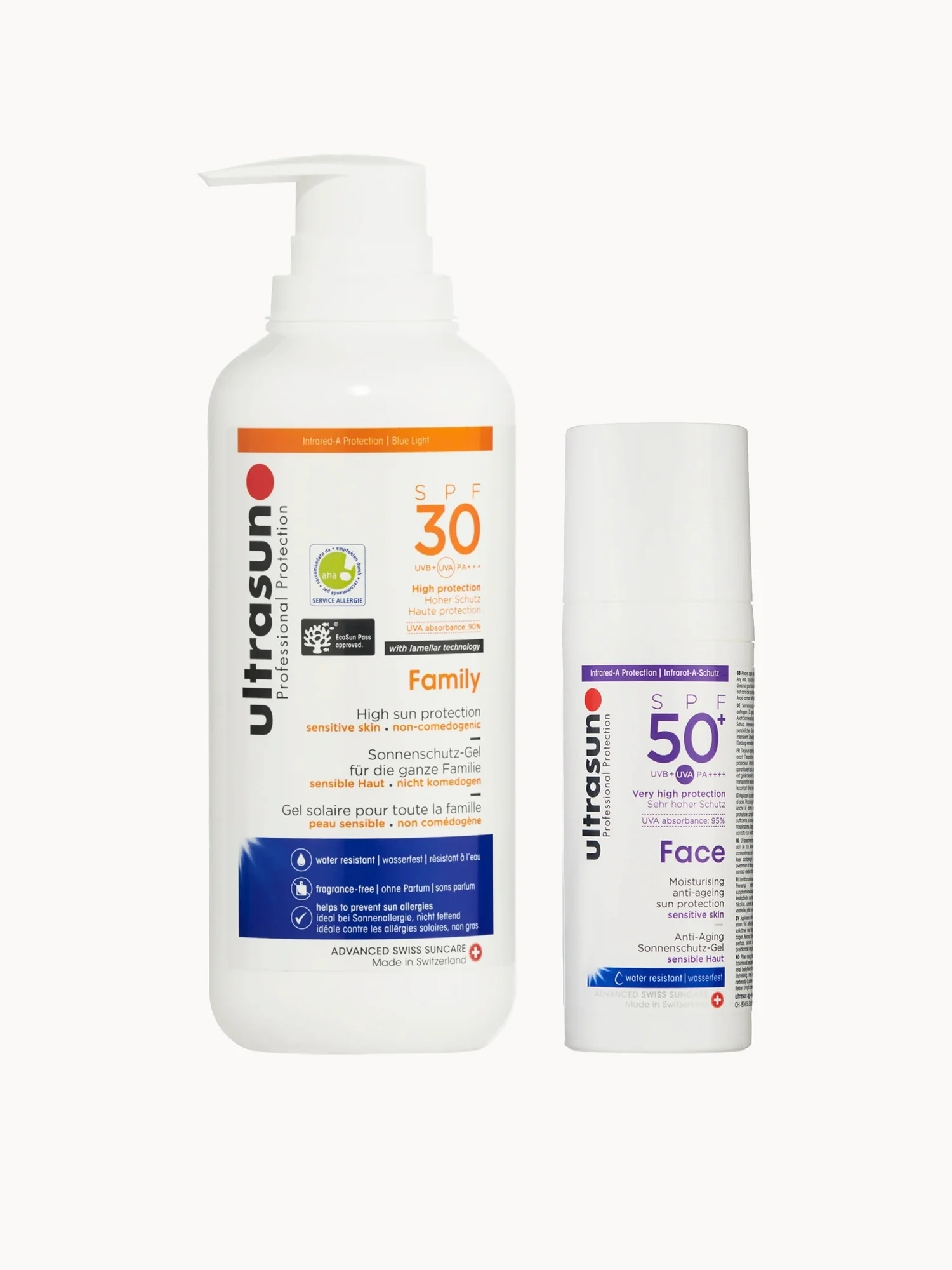 Ultrasun Family SPF30 400ml and Ultrasun Face SPF 50+ 50ml Bundle