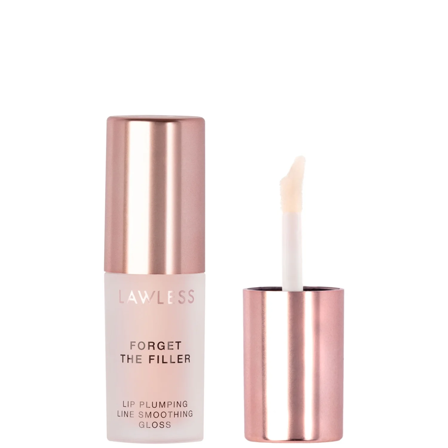 LAWLESS BEAUTY Forget The Filler Lip Plumper Line Smoothing Gloss - Mini Rosy Outlook