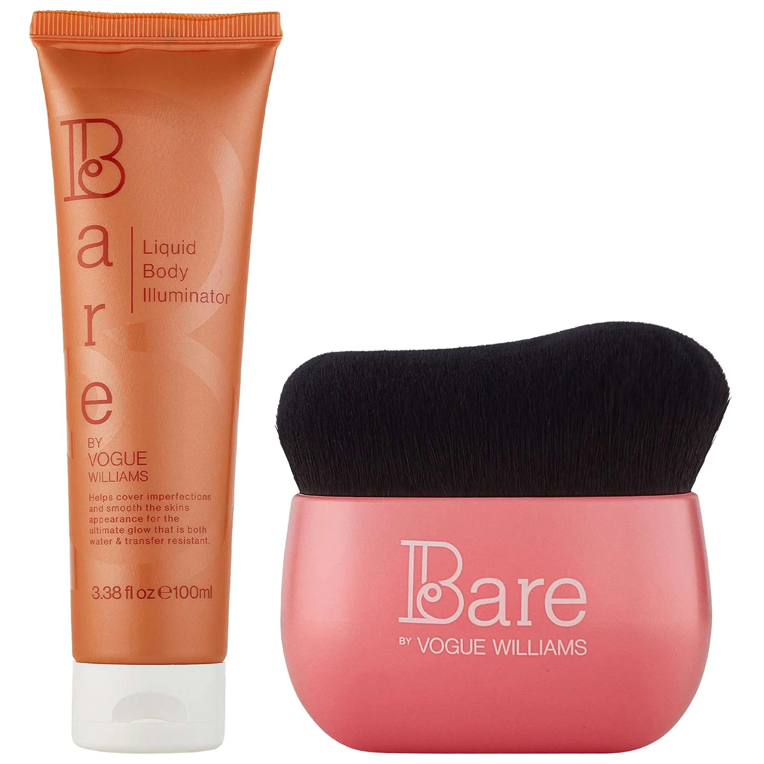 Bare by Vogue Duo: Liquid Body Illuminator 100ml & Body Brush