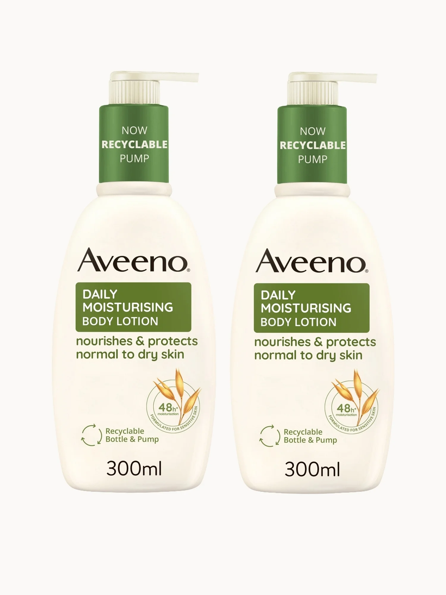 Aveeno Daily Moisturising Lotion Duo for Instant and Long Lasting Hydration 600ml Mega