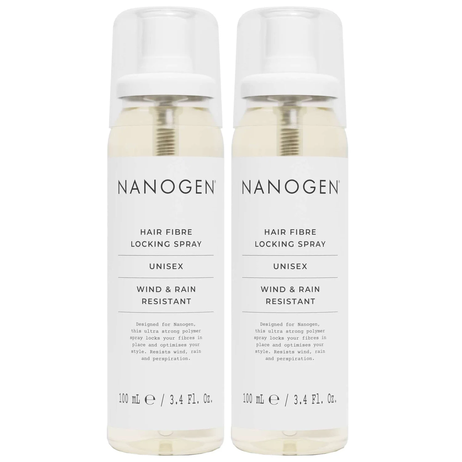 Nanogen Duo: Thickening Styling Hair Fibre Locking Spray 100ml x 2