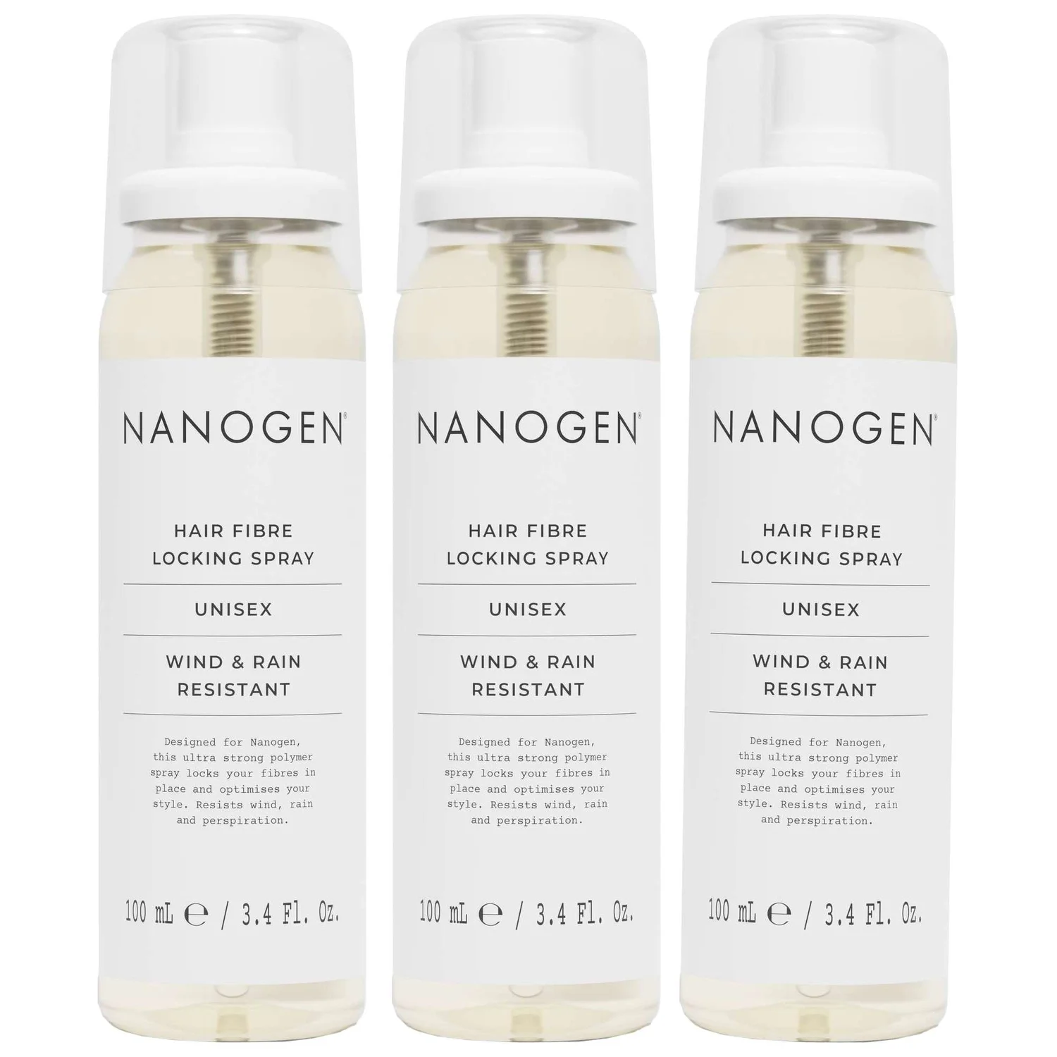 Nanogen Nanogen Trio: Thickening Styling Hair Fibre Locking Spray 100ml x 3