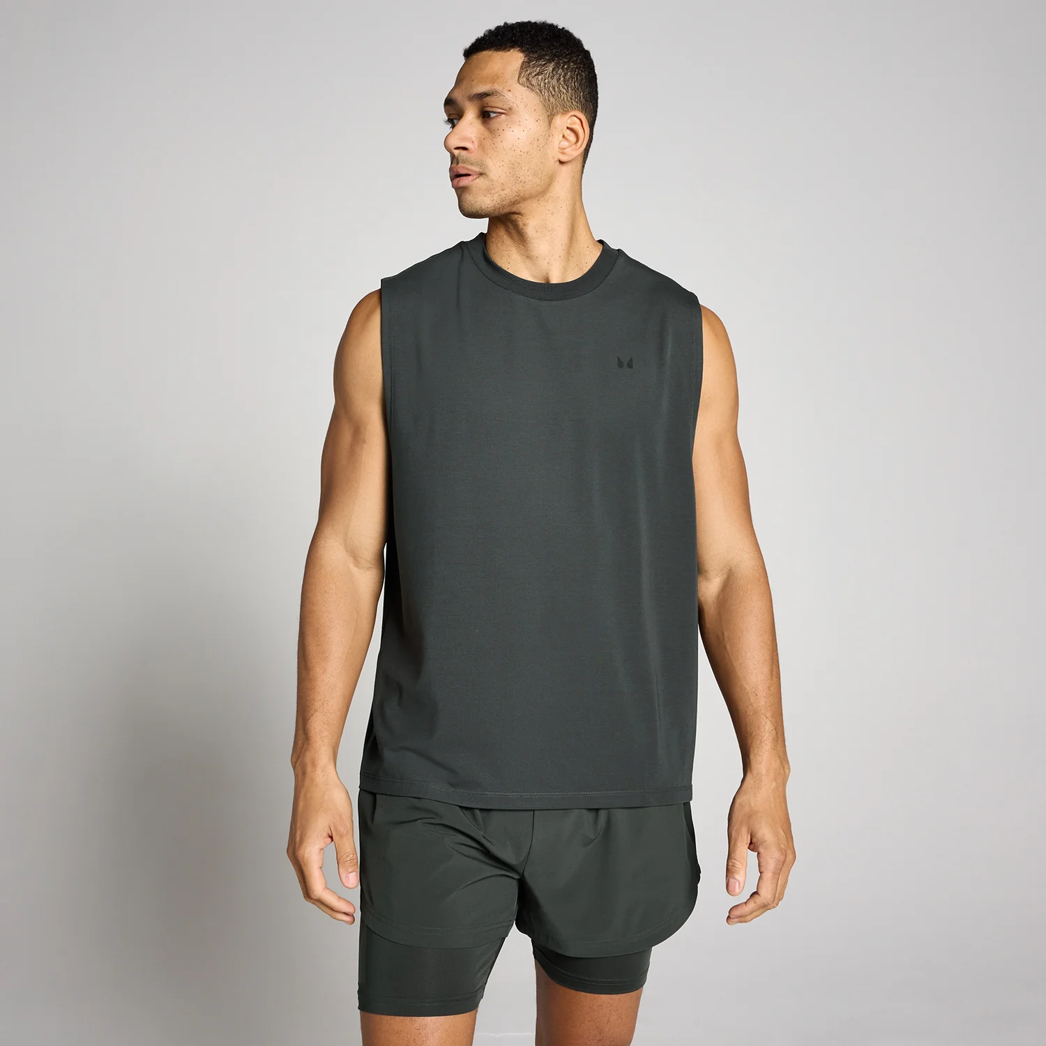 MP Men's Oversized Hybrid Tank - Washed Black