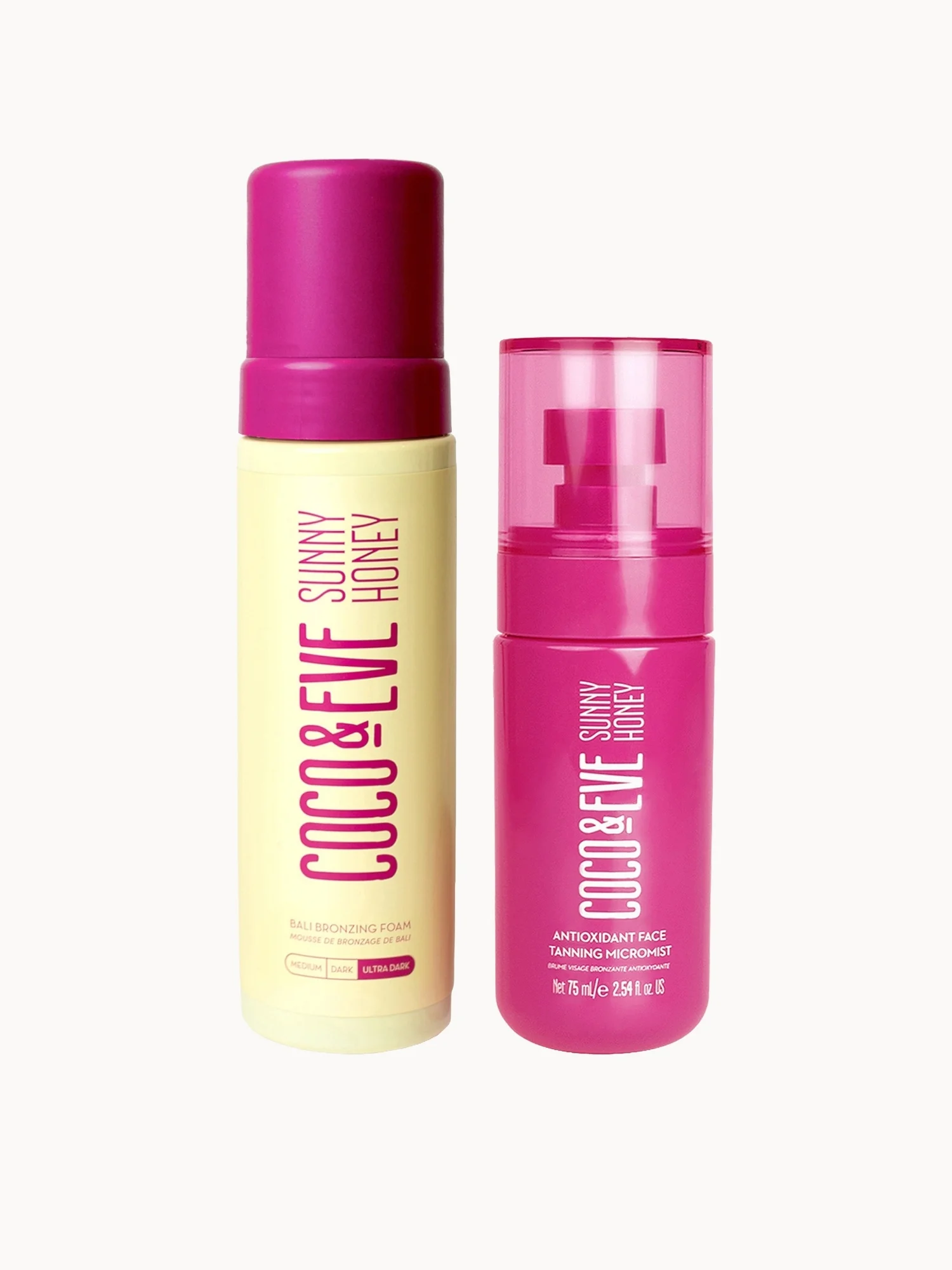 Coco & Eve Bali Bronzing Foam and Face Tanning Micromist Bundle (Various Shades)