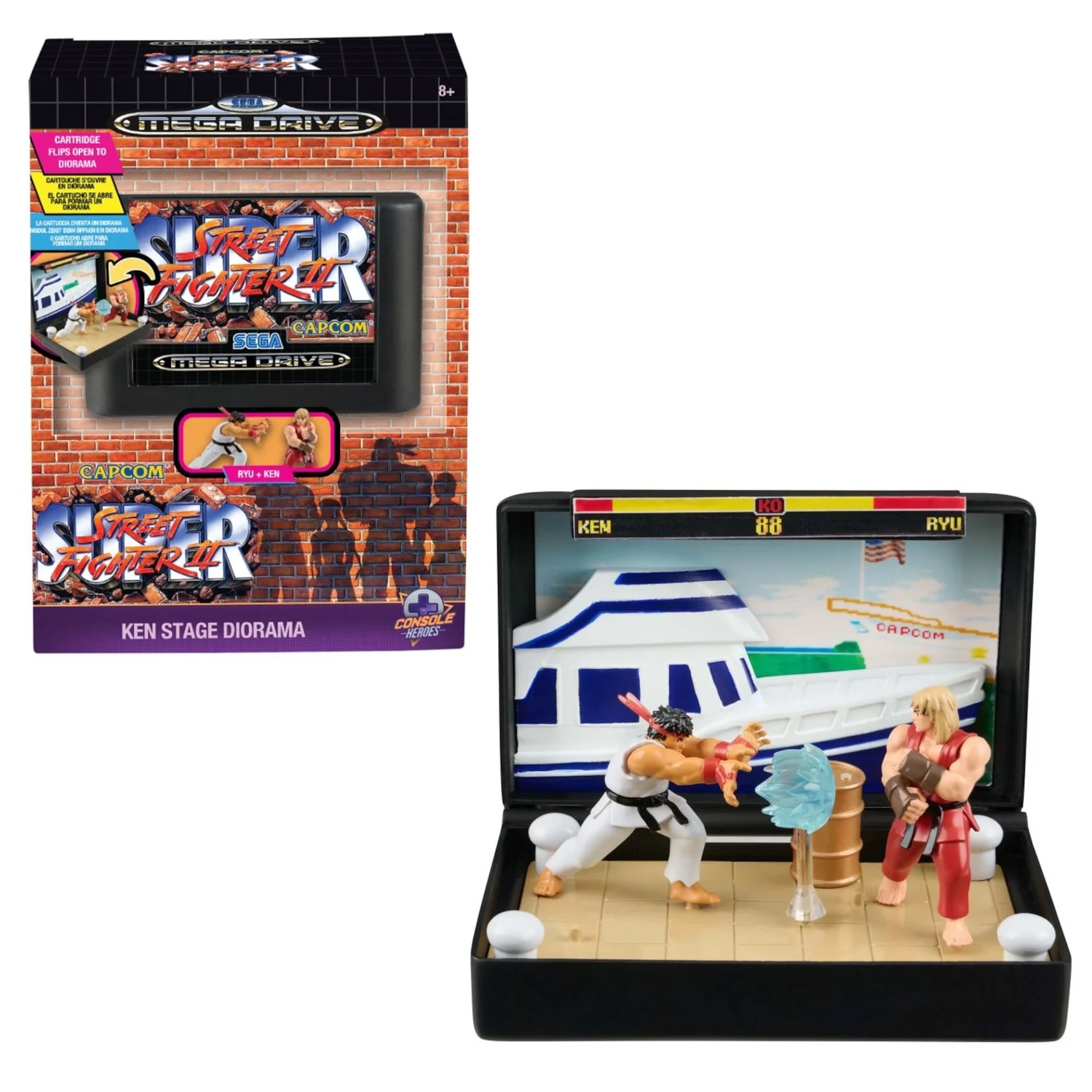 Console Heroes Sega Mega Drive Street Fighter II Ken Stage Diorama