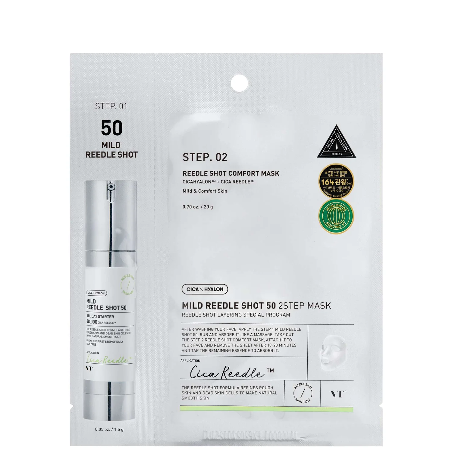 VT Cosmetics Reedle Shot 50 2-Step Mask 25g