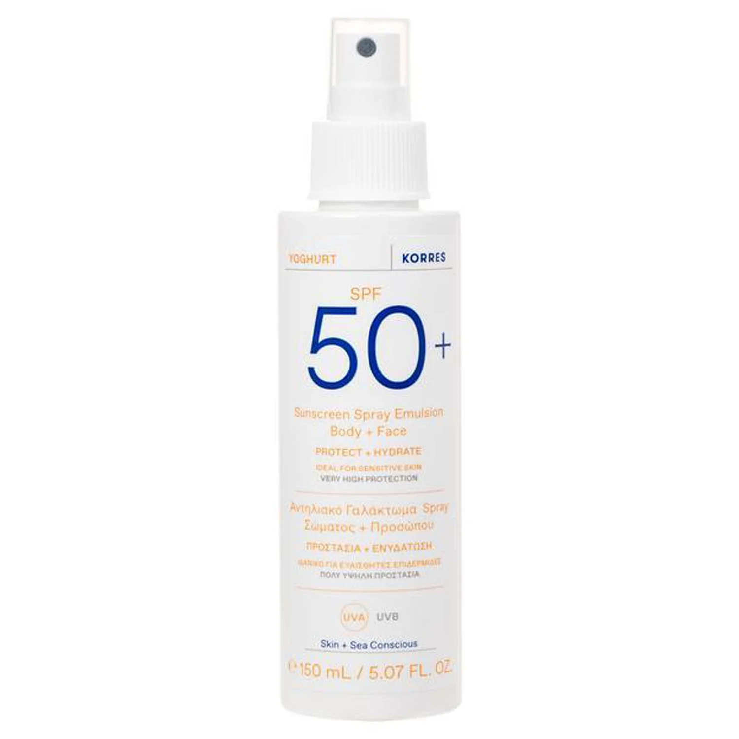 KORRES Yoghurt Sunscreen Spray Emulsion Body + Face SPF50+ 150ml